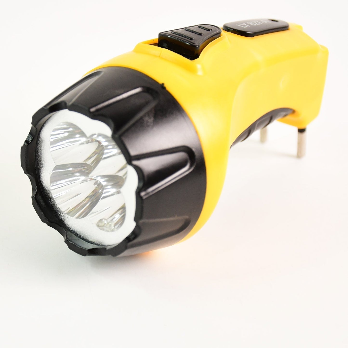 Rechargeable LED Torch Flashlight – High-Power Handheld Emergency Light with Built-in Plug