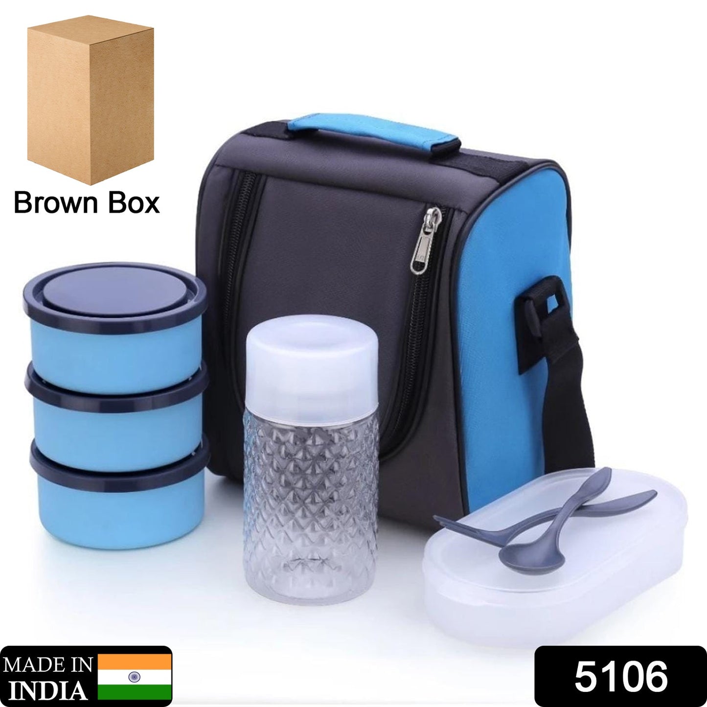 All-in-One Lunch Box with Fabric Bag for Office & School