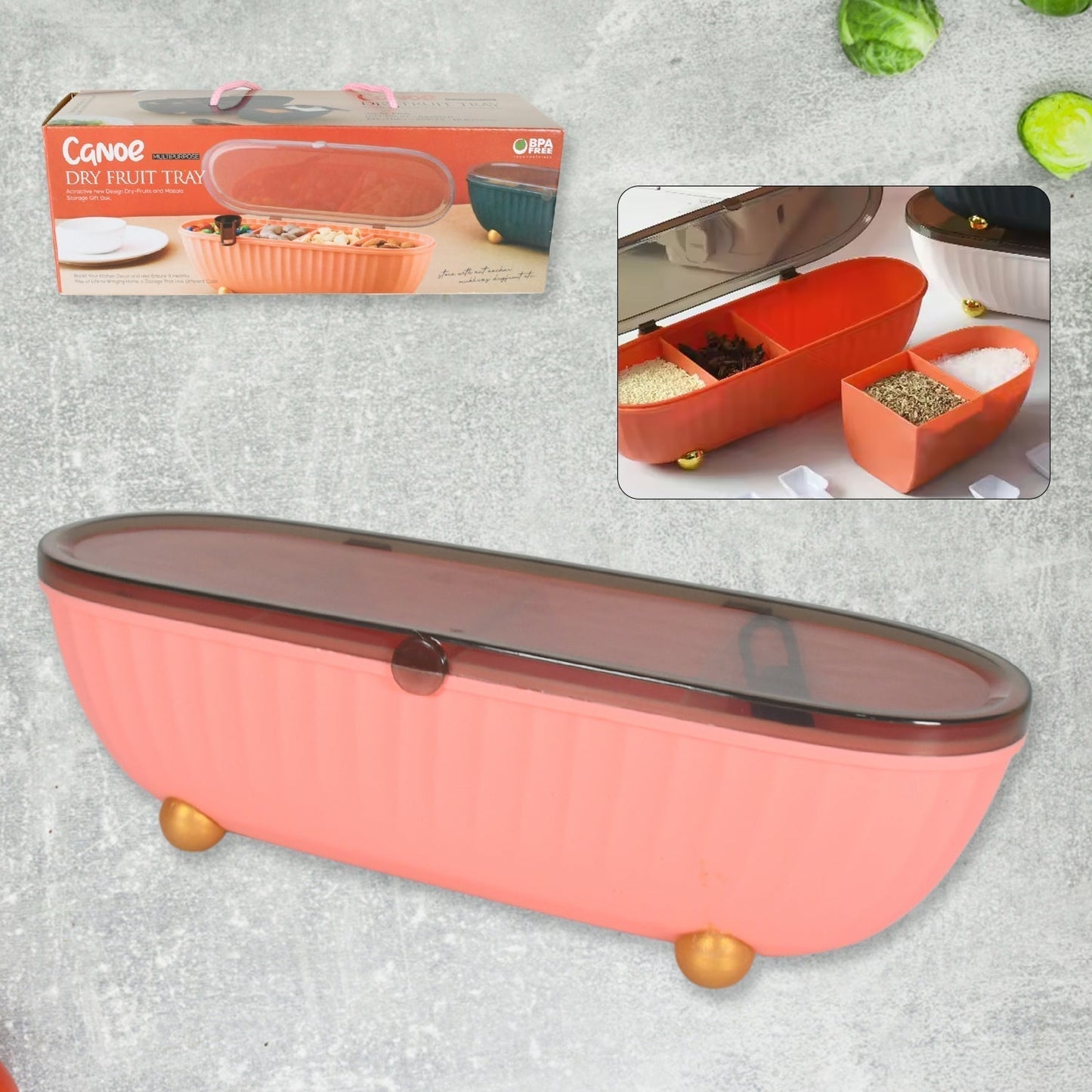 8255 Spice Bottle Spice Jar Durable Spice Seasoning Box, Jar Food Grade Spoon Seasoning Case for Kitchen / Dry fruit Tray (1 Pc)