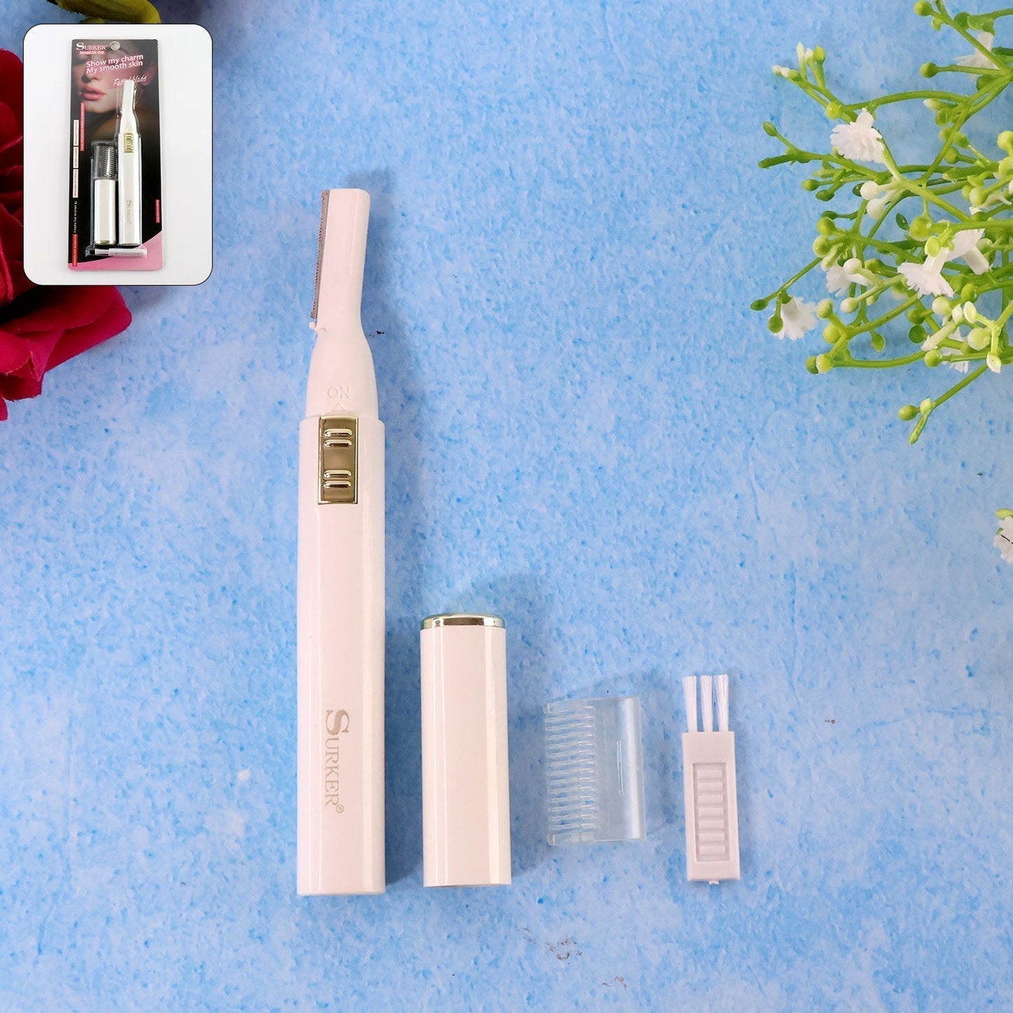 Mini Electric Eyebrow & Facial Hair Trimmer - (Set)