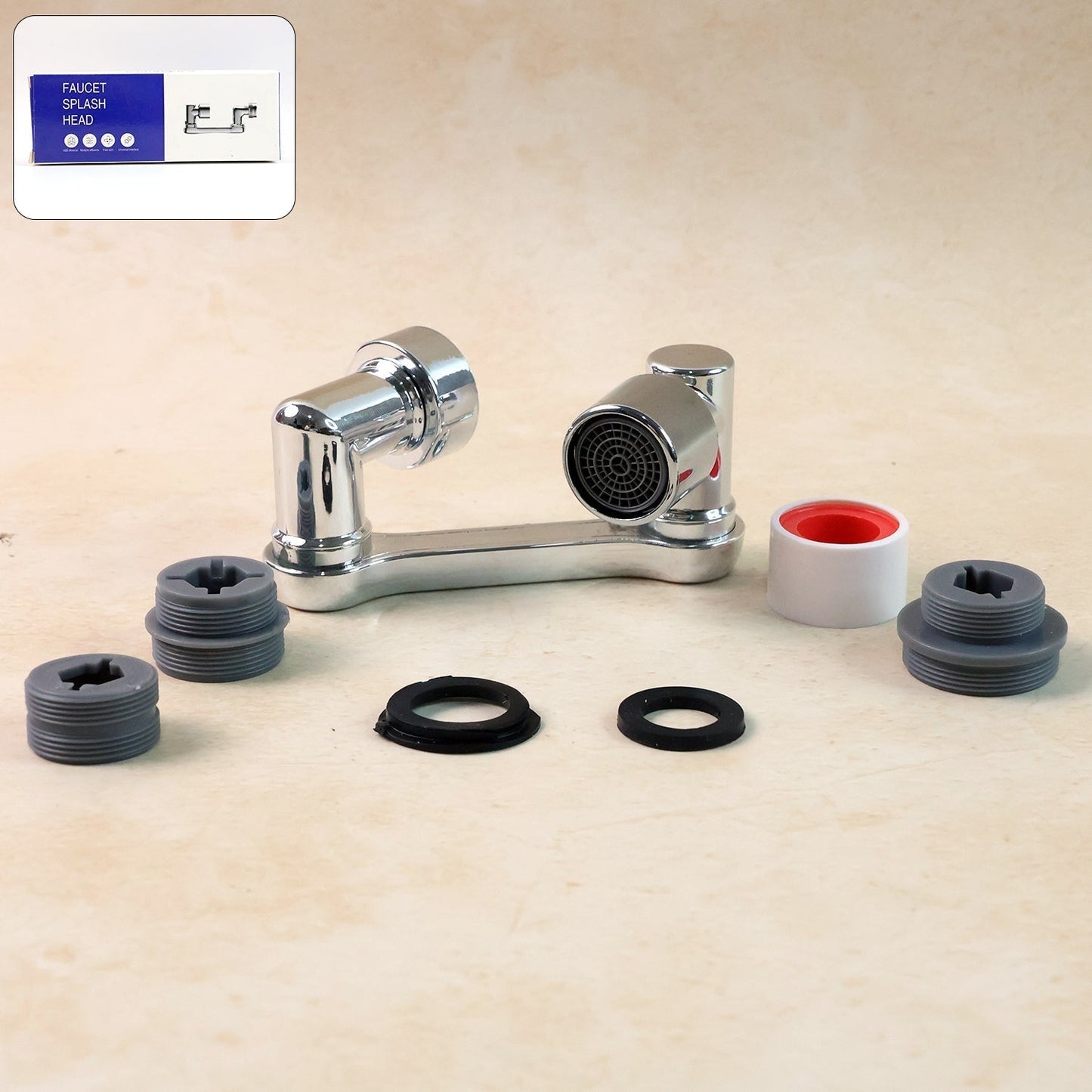 Universal Rotating Faucet Splash Head - (Set)