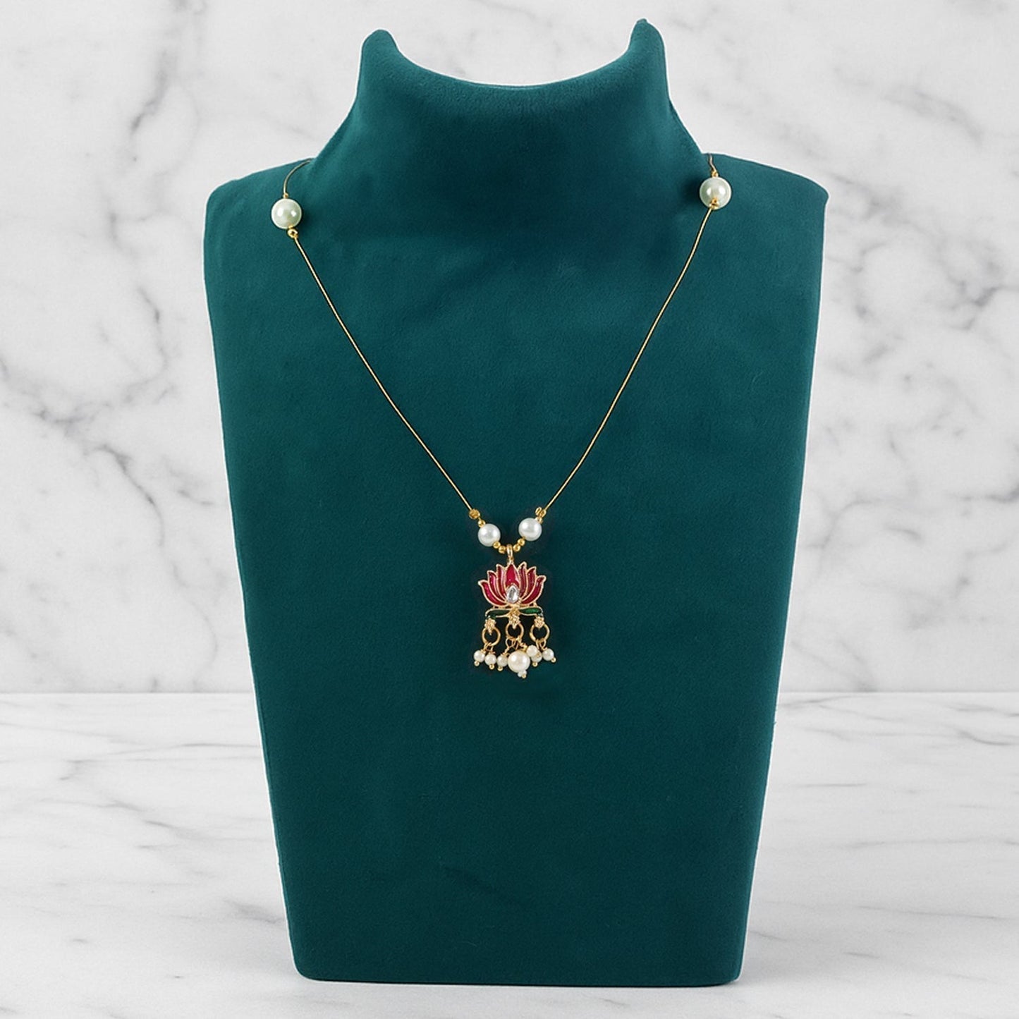 Traditional Lotus Motif Pendant Chain (1 Pc)