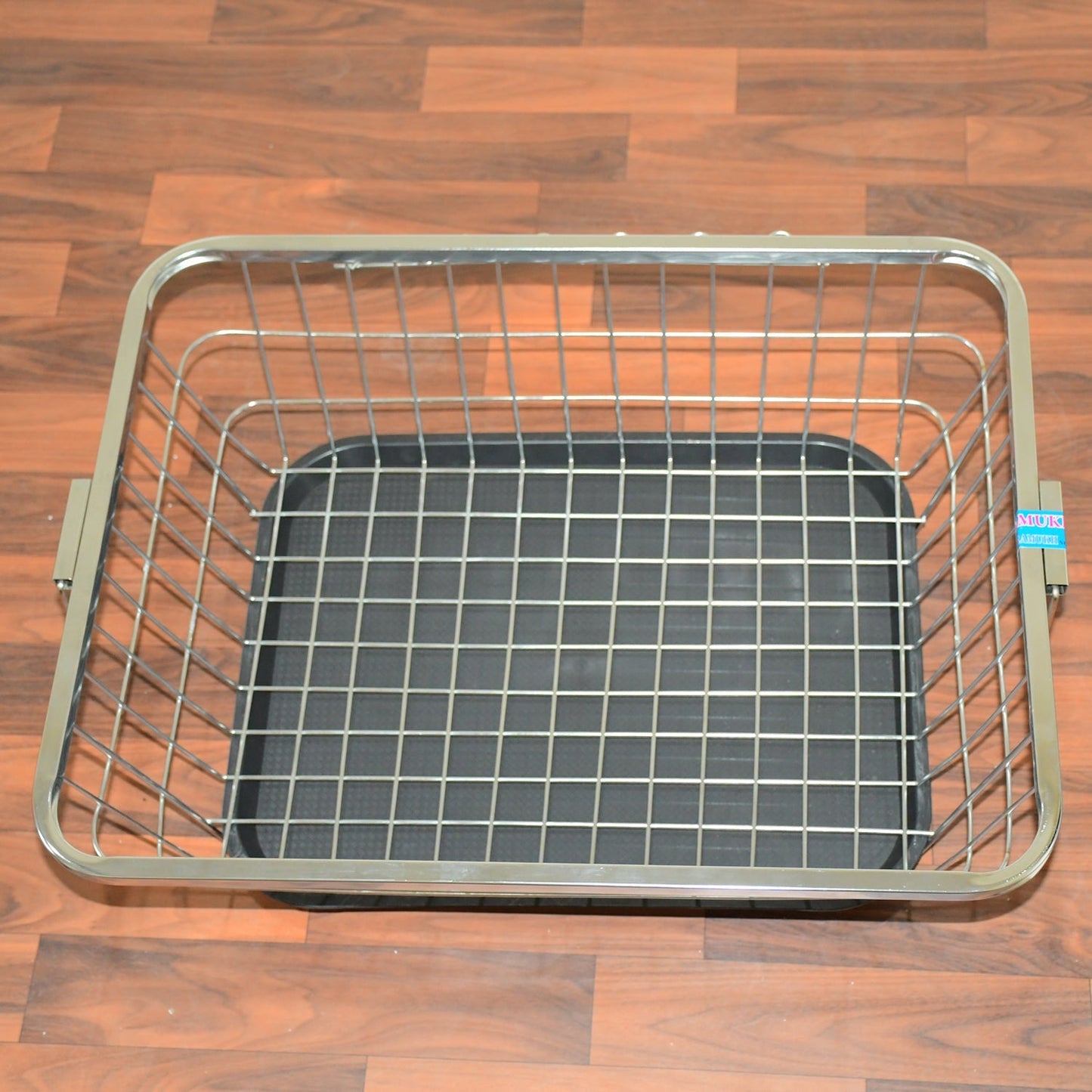 Dish Drainer Rack With Drip Tray Stainless Steel Dish Drainer Rack with Drip Tray, Utensil Drying Stand for Kitchen Plate Rack Bartan Basket for Kitchen Utensils/Dish Drying Rack with Drainer/Bartan Basket/Plate Stand ( 57 x 45 x 19 cm)