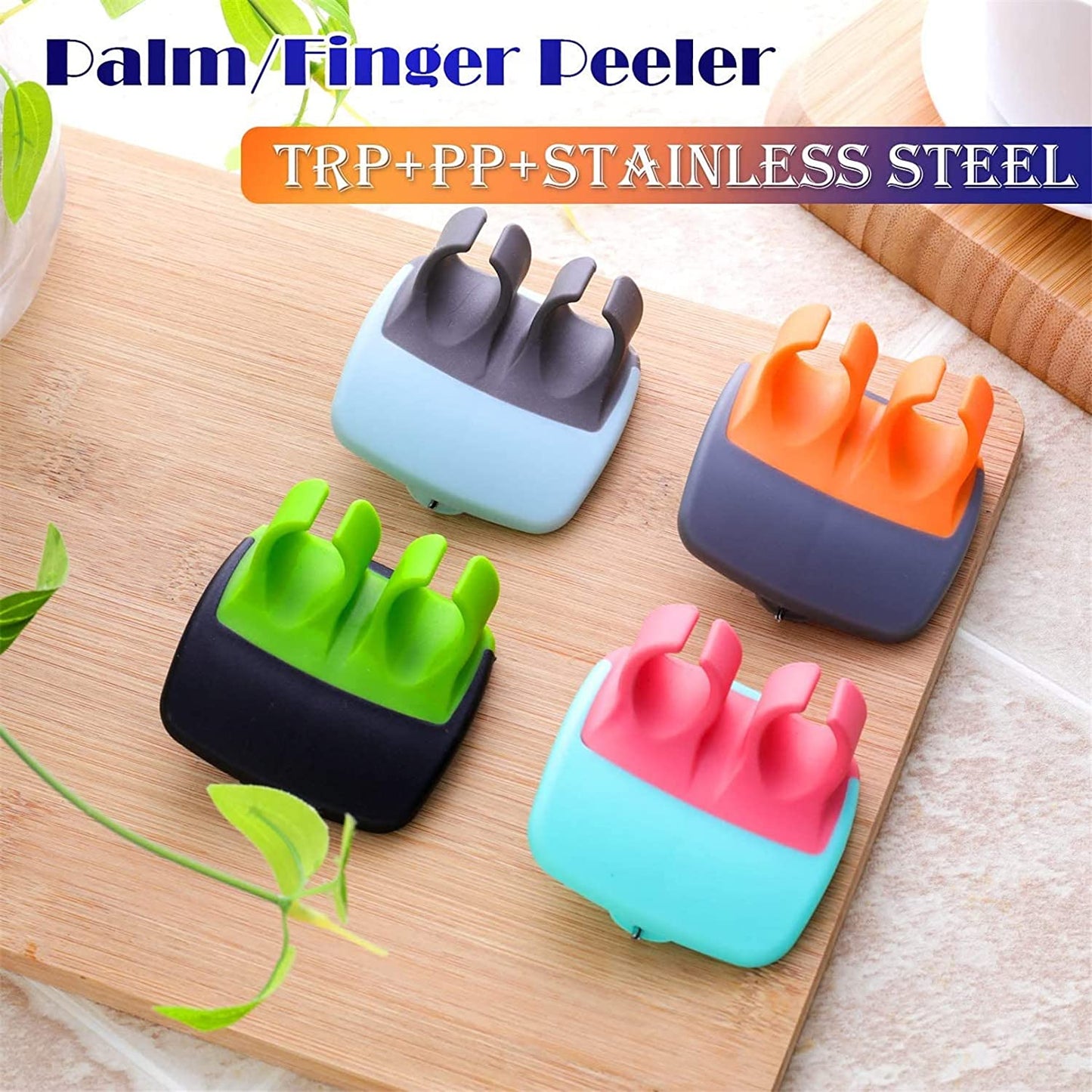 Hand Palm Peeler with Rubber Grip for Fruits & Vegetables
