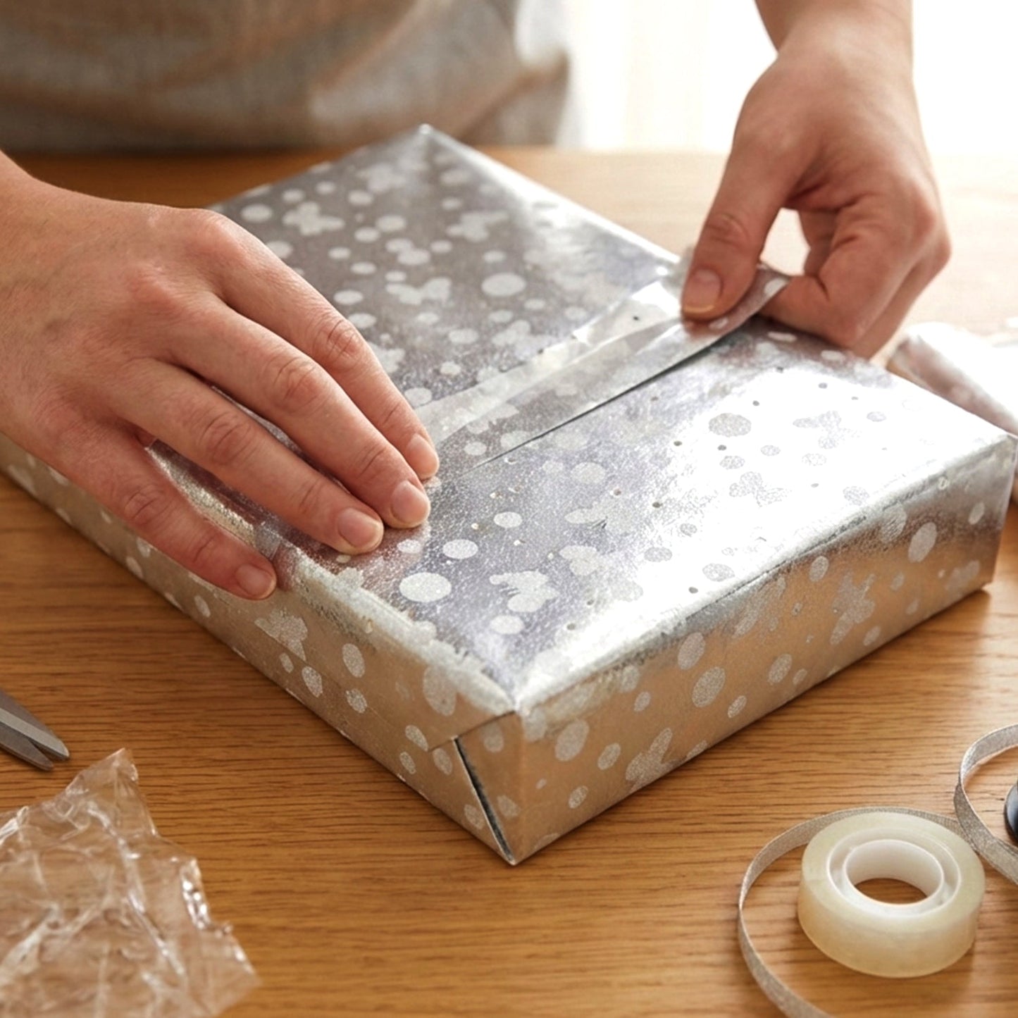 Decorative Silver Gift Wrapping Paper Sheets (1 pkt / Approx 20 Pcs / Mix Color)