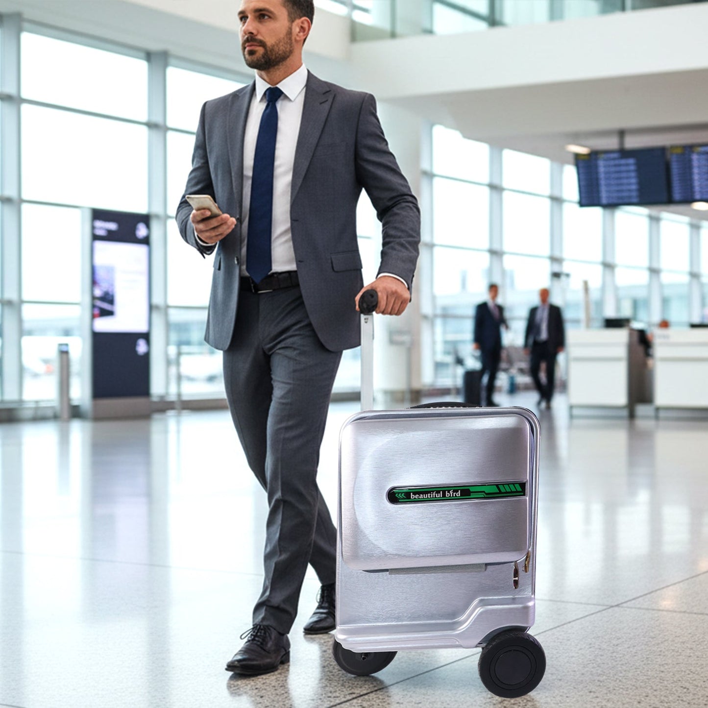 Electric Ride-On Scooter Travel Bag with Foldable Trolley (1 Pc)