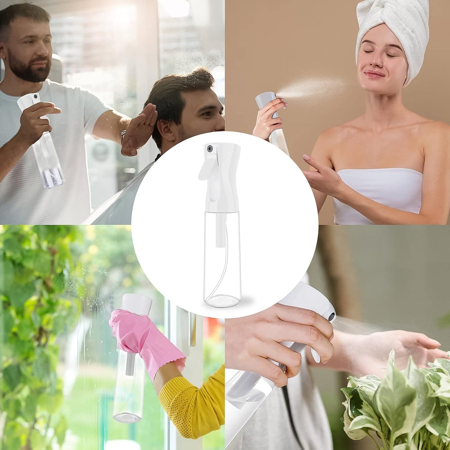 Continuous Fine Mist Spray Bottle - (1 Pc / 300 Ml Appox)
