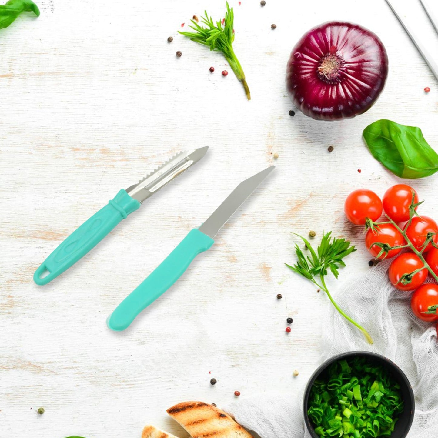 3-in-1 Kitchen Combo: Lighter, Stainless Steel Knife & Peeler