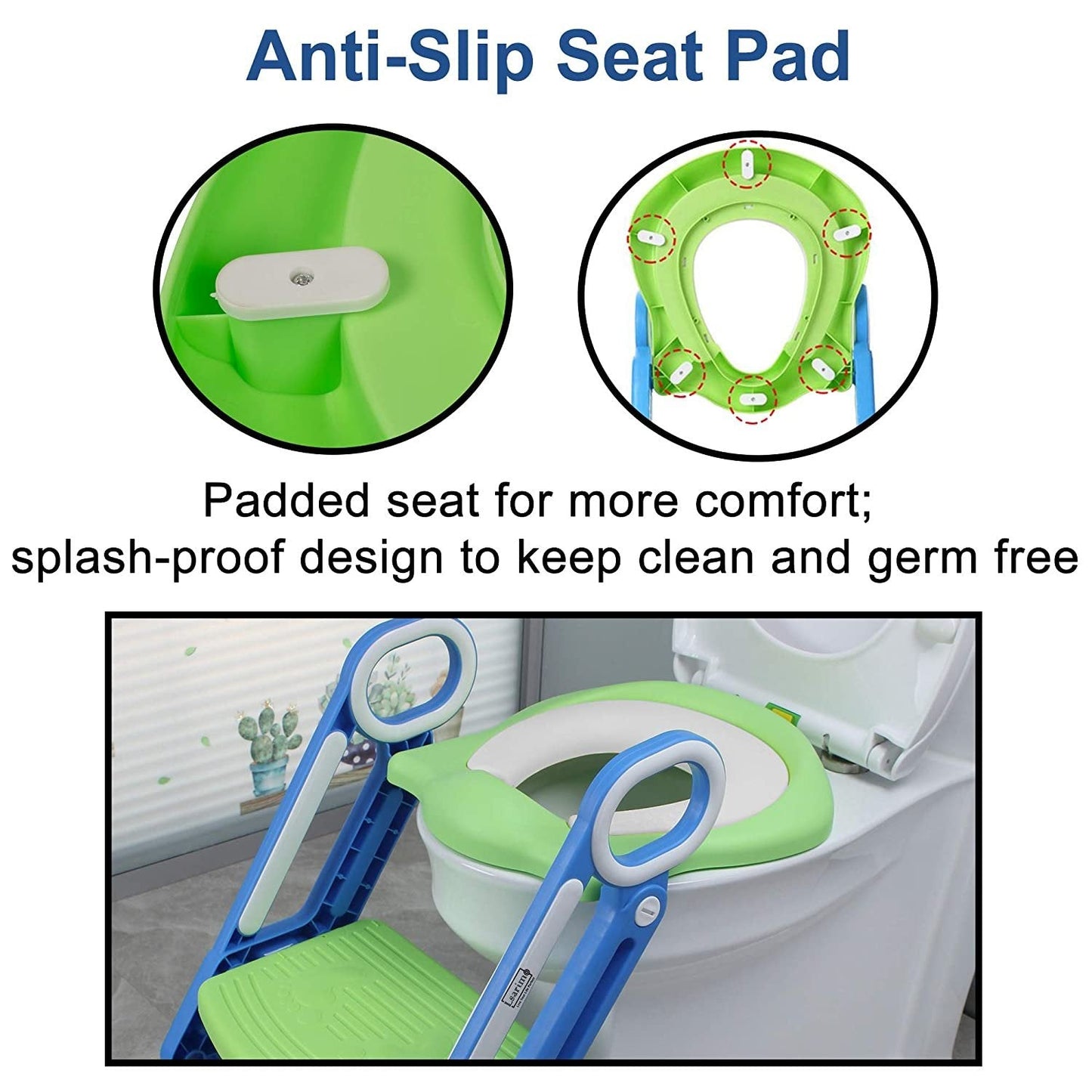 2 in 1 Training Foldable Ladder Potty Toilet Seat for Kids -----