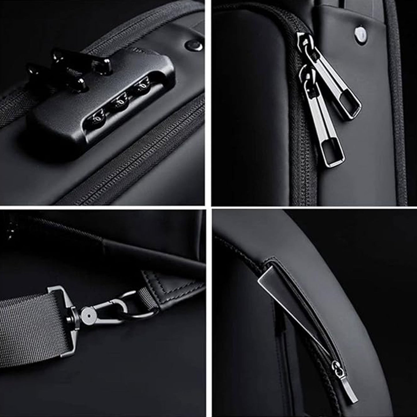 Trendy Anti-Theft Crossbody Sling Bag with USB Charging Port (1 Pc)