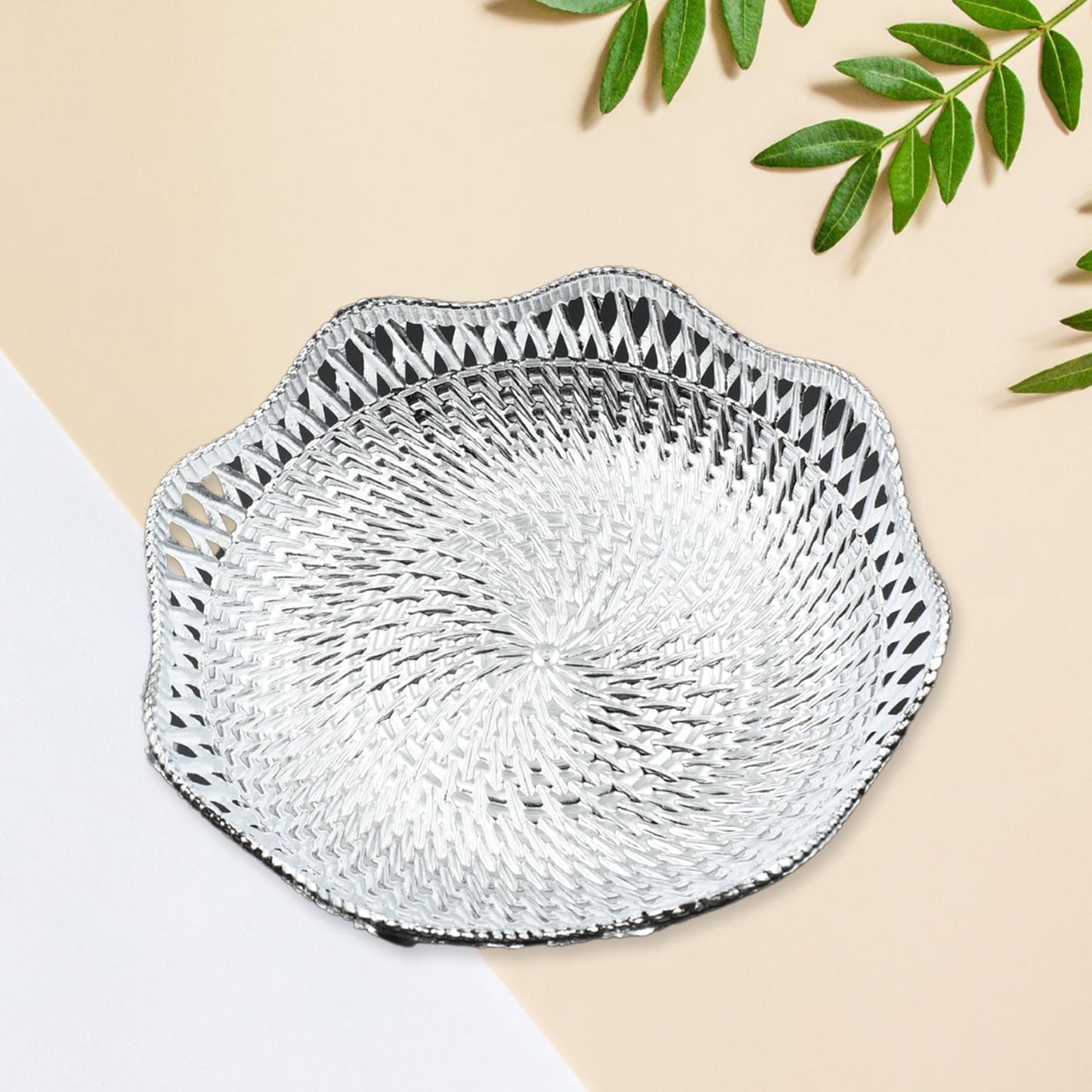 Round Traditional Multipurpose Mukhwas Serving Tray – Decorative Platters (1 Pc)