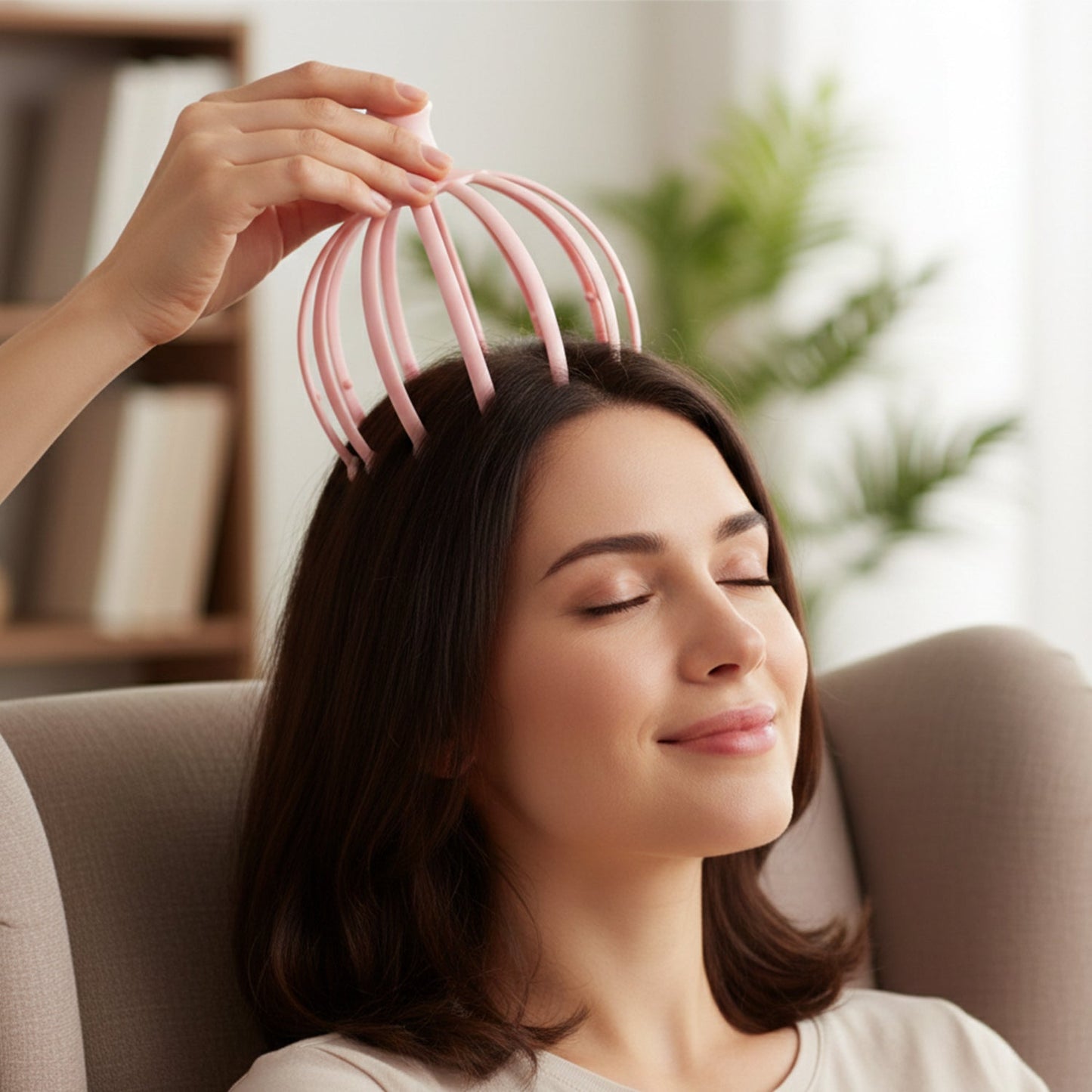 Manual Head Scalp Massager with Rolling Ball Tips (1 Pc)