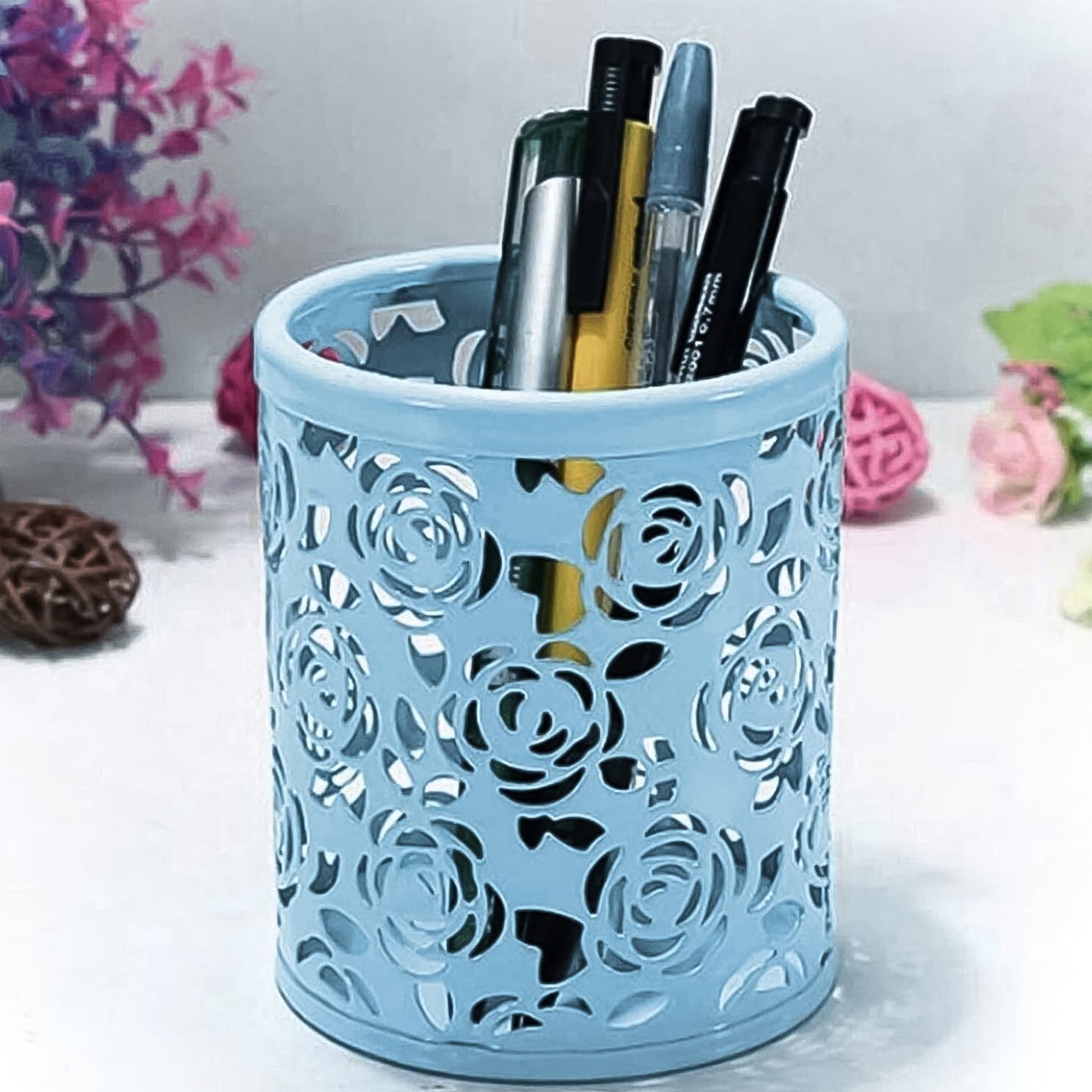 Pen holder Office Desk Metal Mesh Pen Stand (1 Pc)