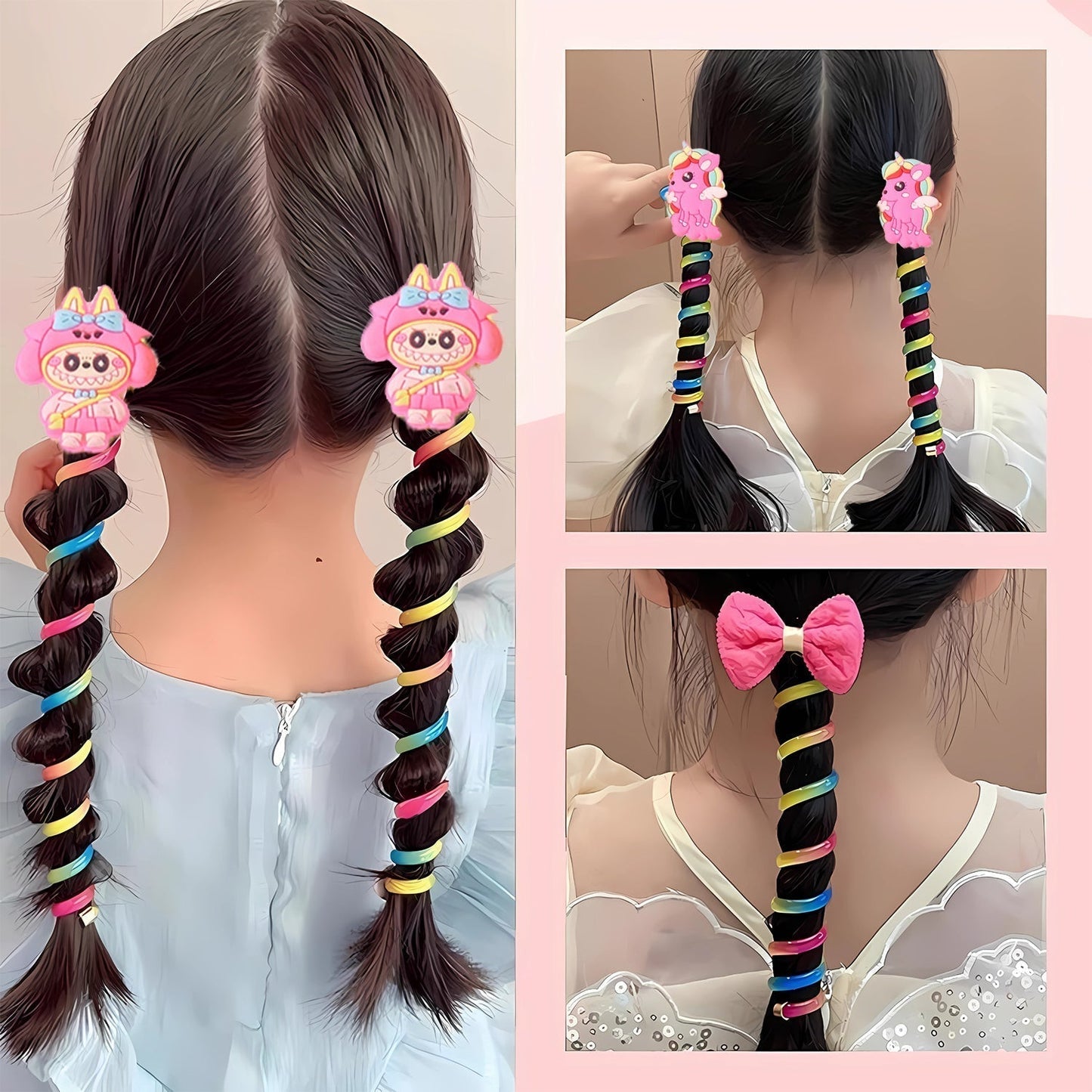 Spiral Hair Braiding Clips for Kids (12 Pc / Mix Design)