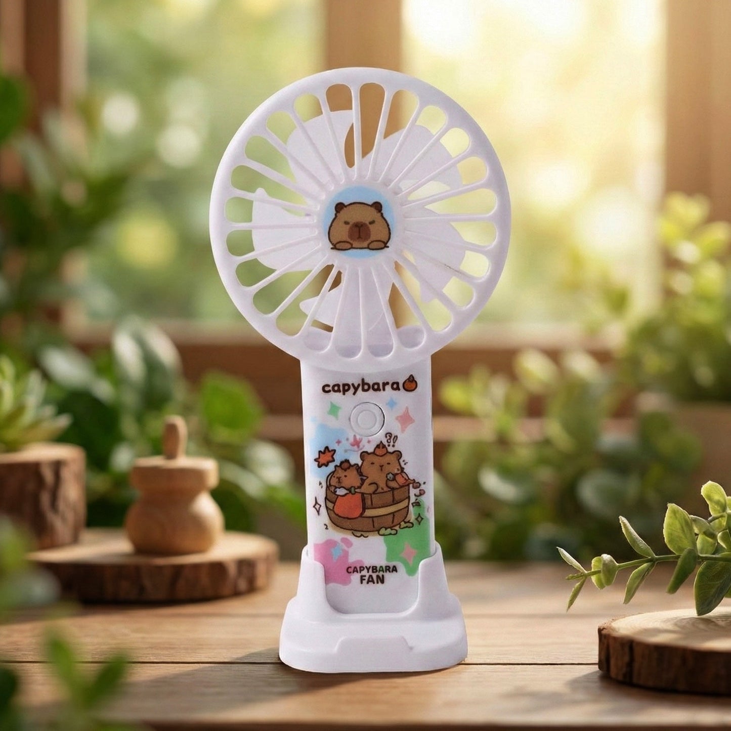 Cute Cartoon Rechargeable Handheld Fan (1 Pc)