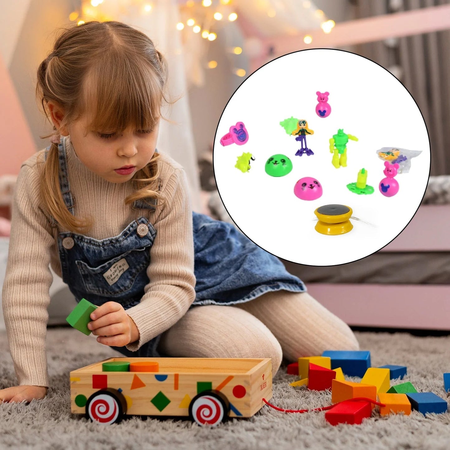20pc Mix All New Toy With Plastic Commander Container , Mix All Types Playing Toy For Kids
