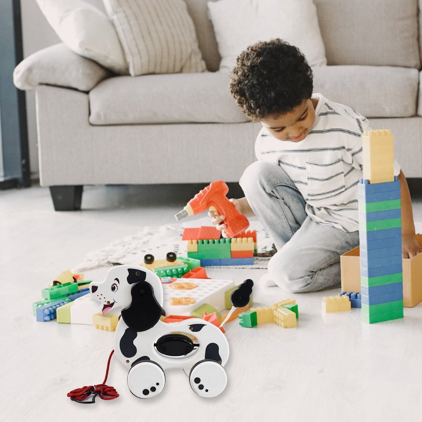 Dog Pull Along Toddler Toy with Attractive Design (1 Pc)
