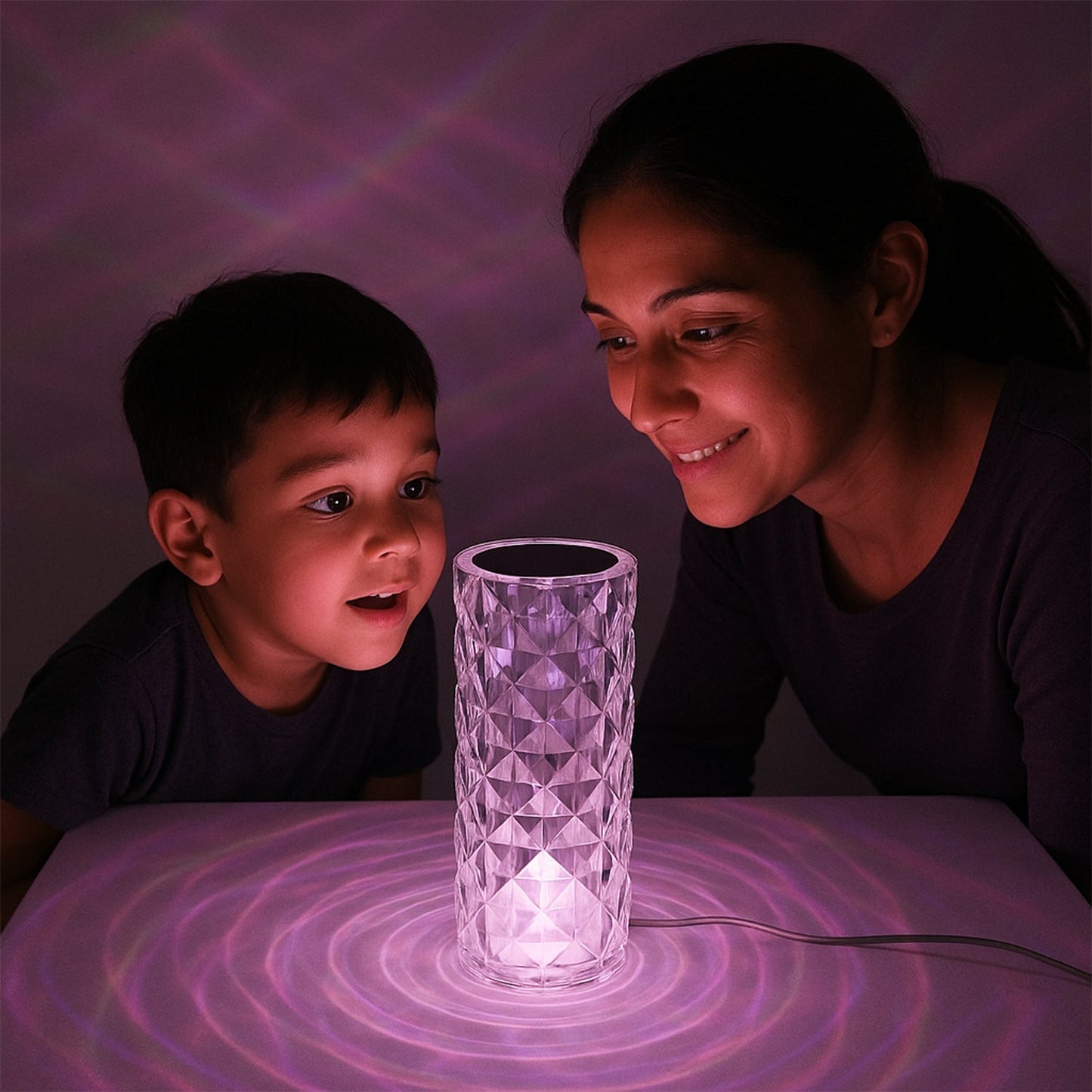 Crystal LED Touch Table Lamp with Remote Control