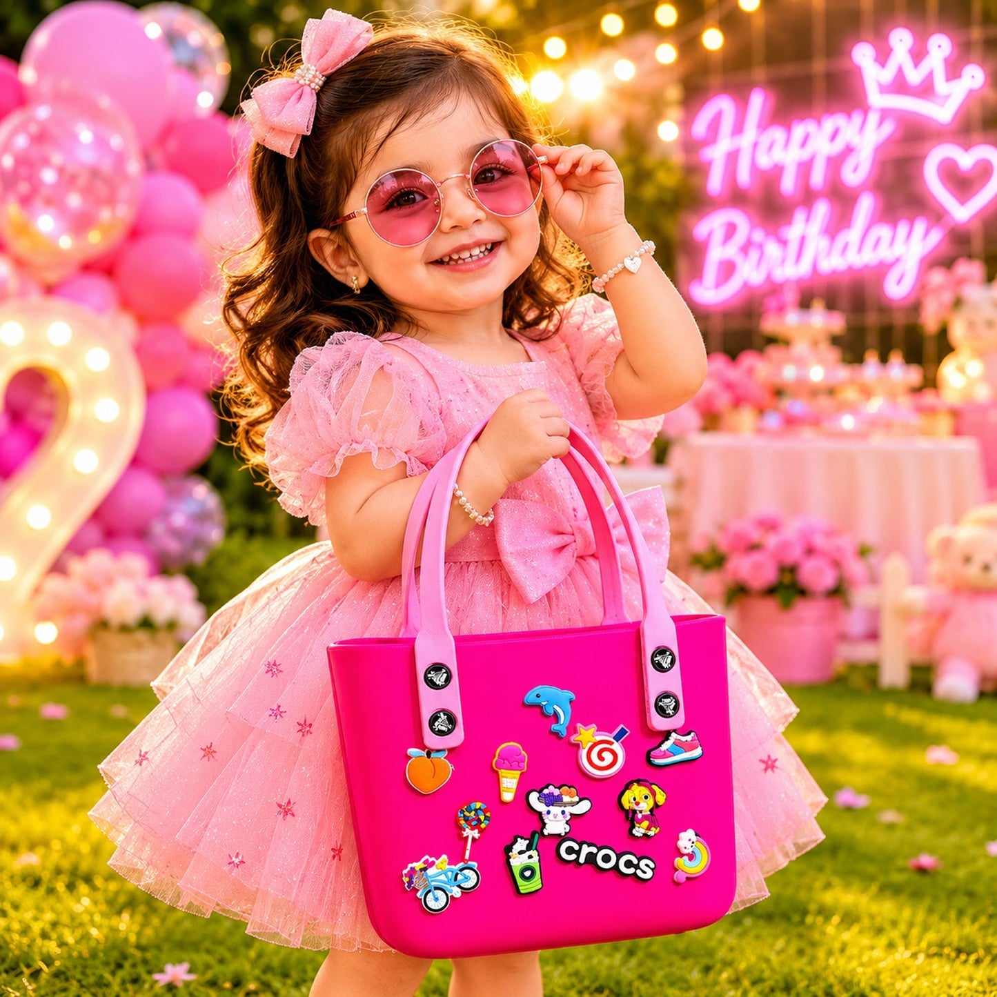 Stylish Crocs Style Tote Bag Trendy Casual Handbag for Women Girls (1 Pc)
