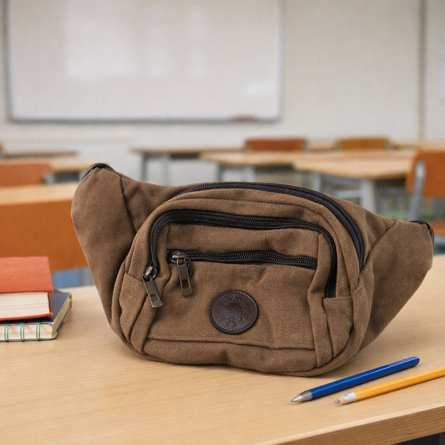 Stylish Canvas Waist Bag for Men & Women (1 Pc)