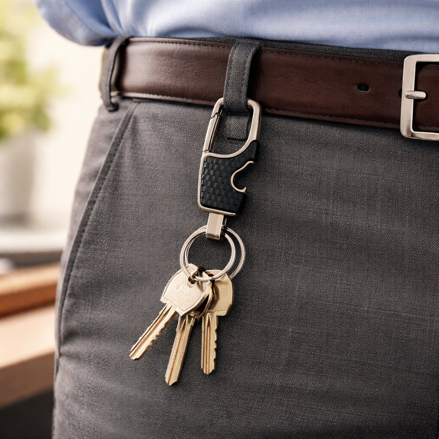 Heavy Duty Keychain Organizer with Quick Release Hook for Keys (1 Pc)