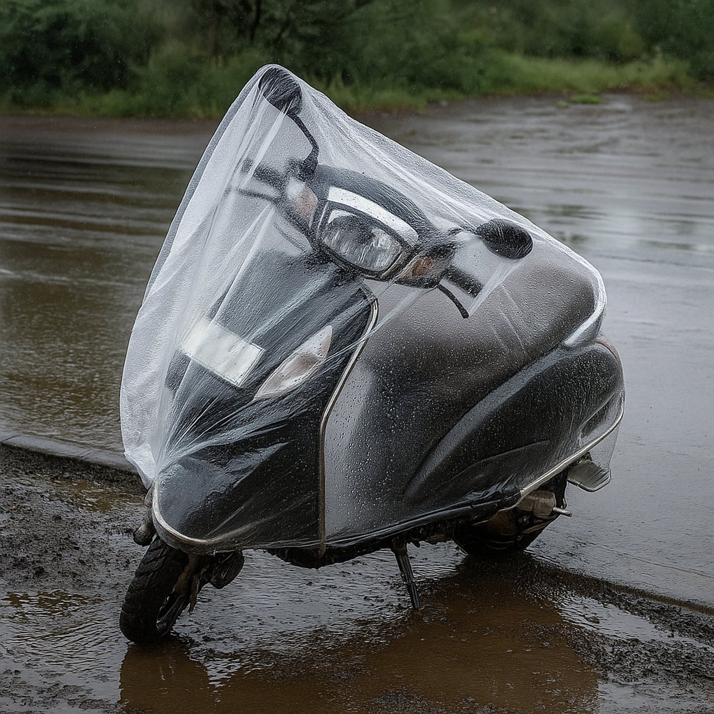 Big Plastic Activa Cover (1 Pc / 240 Cm Long Adjustable)