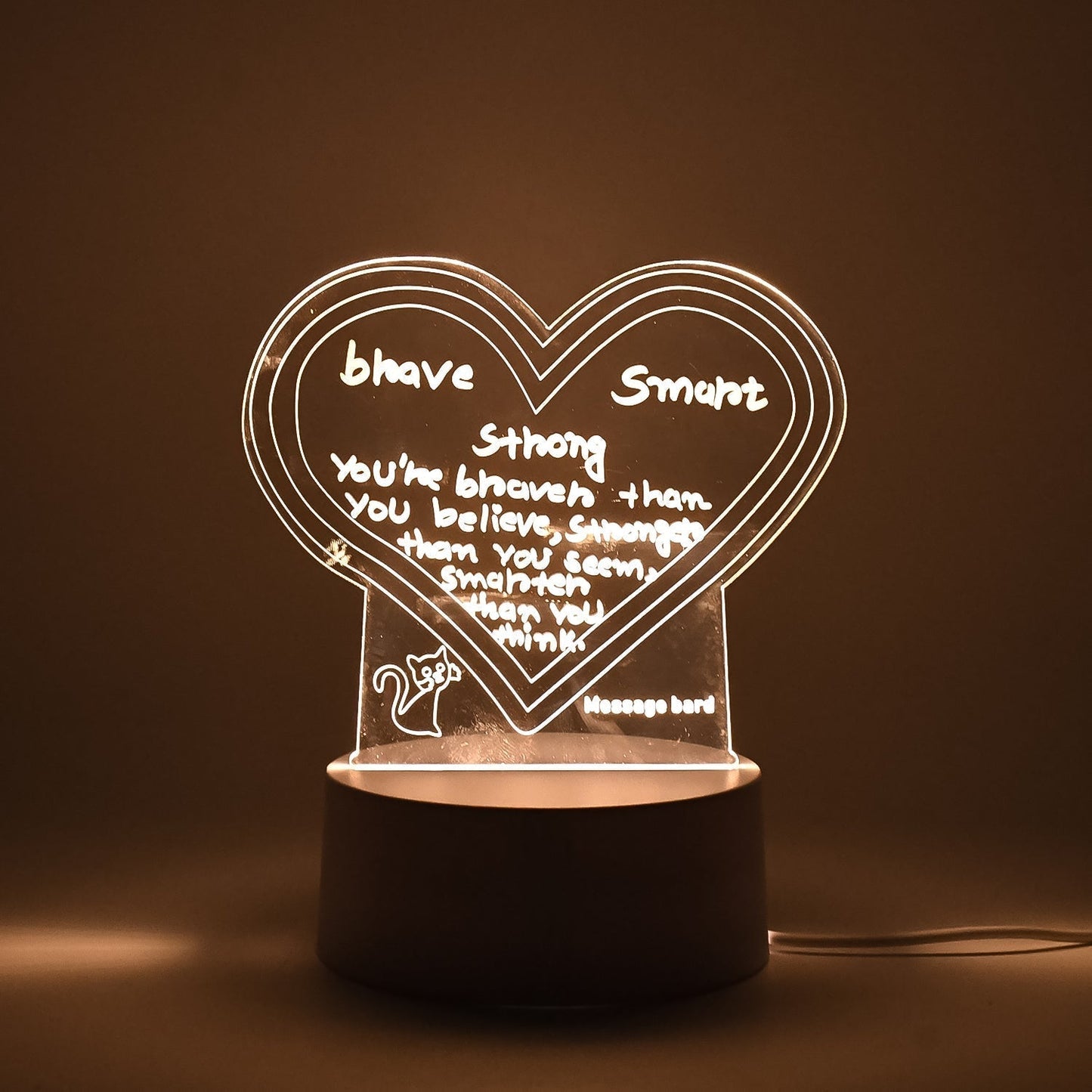 Creative Visualization Lamp 3D Acrylic Decorative Lamp With Pen