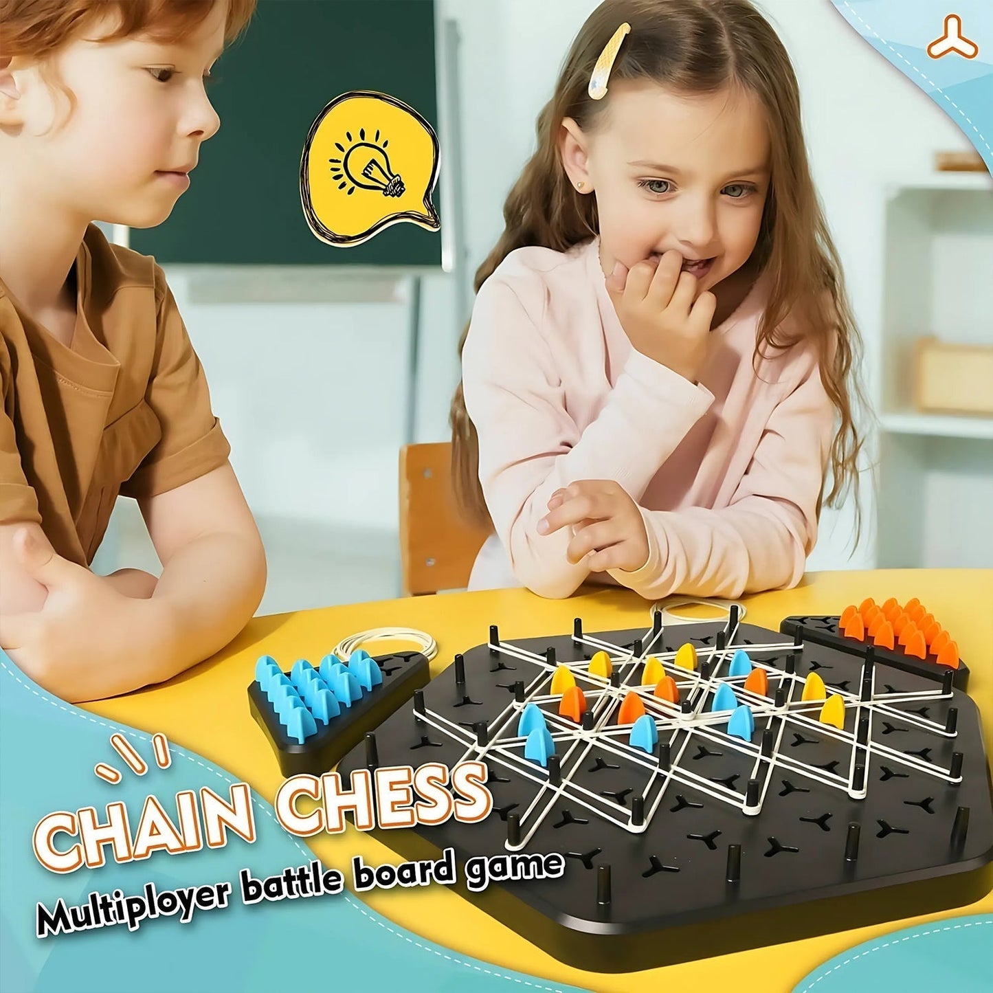 Strategic Triangle Color Matching Puzzle Board Game for Kids & Family