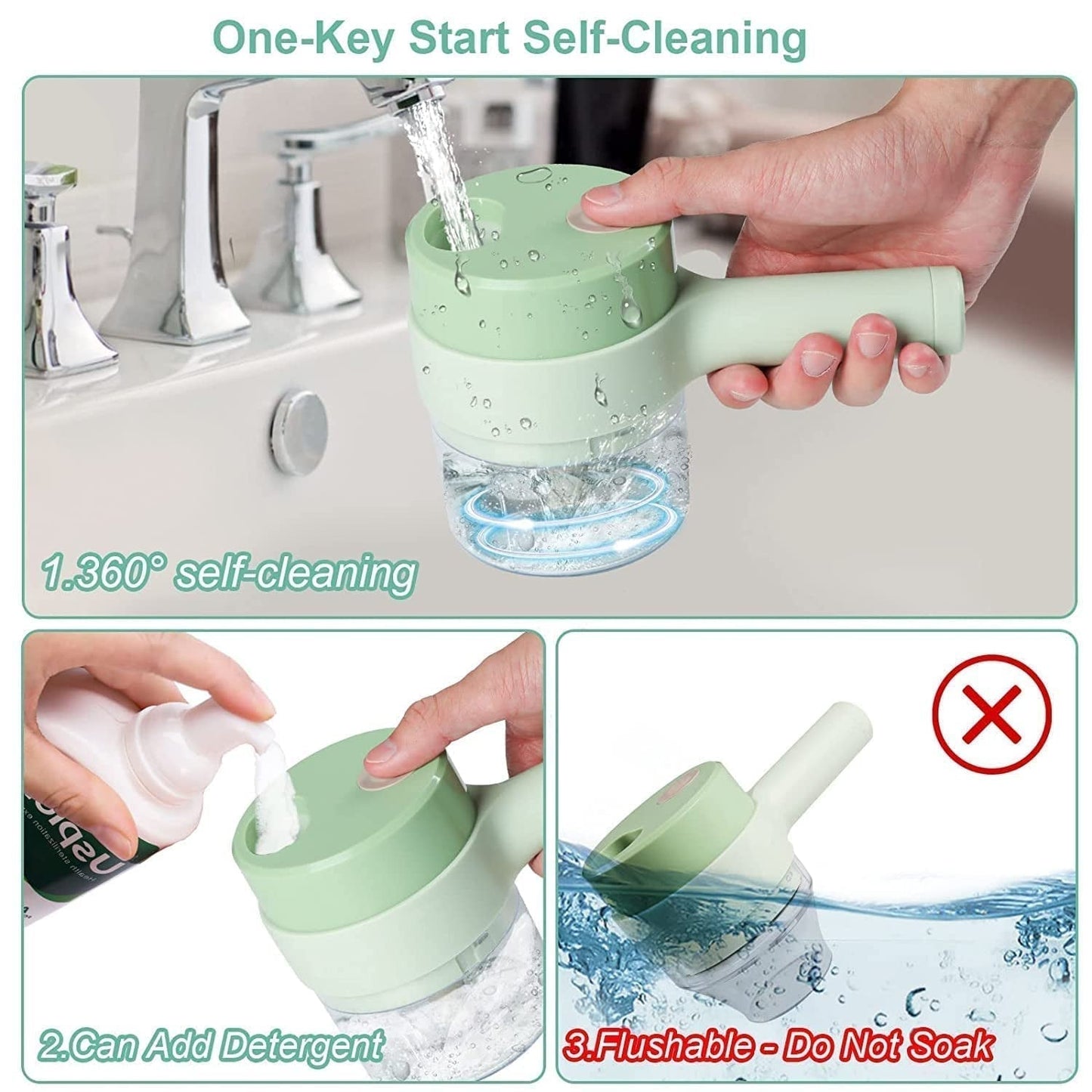 4 in 1 Electric Handheld Cooking Hammer Vegetable Cutter Set Electric Food Chopper Multifunction Vegetable Fruit Slicer