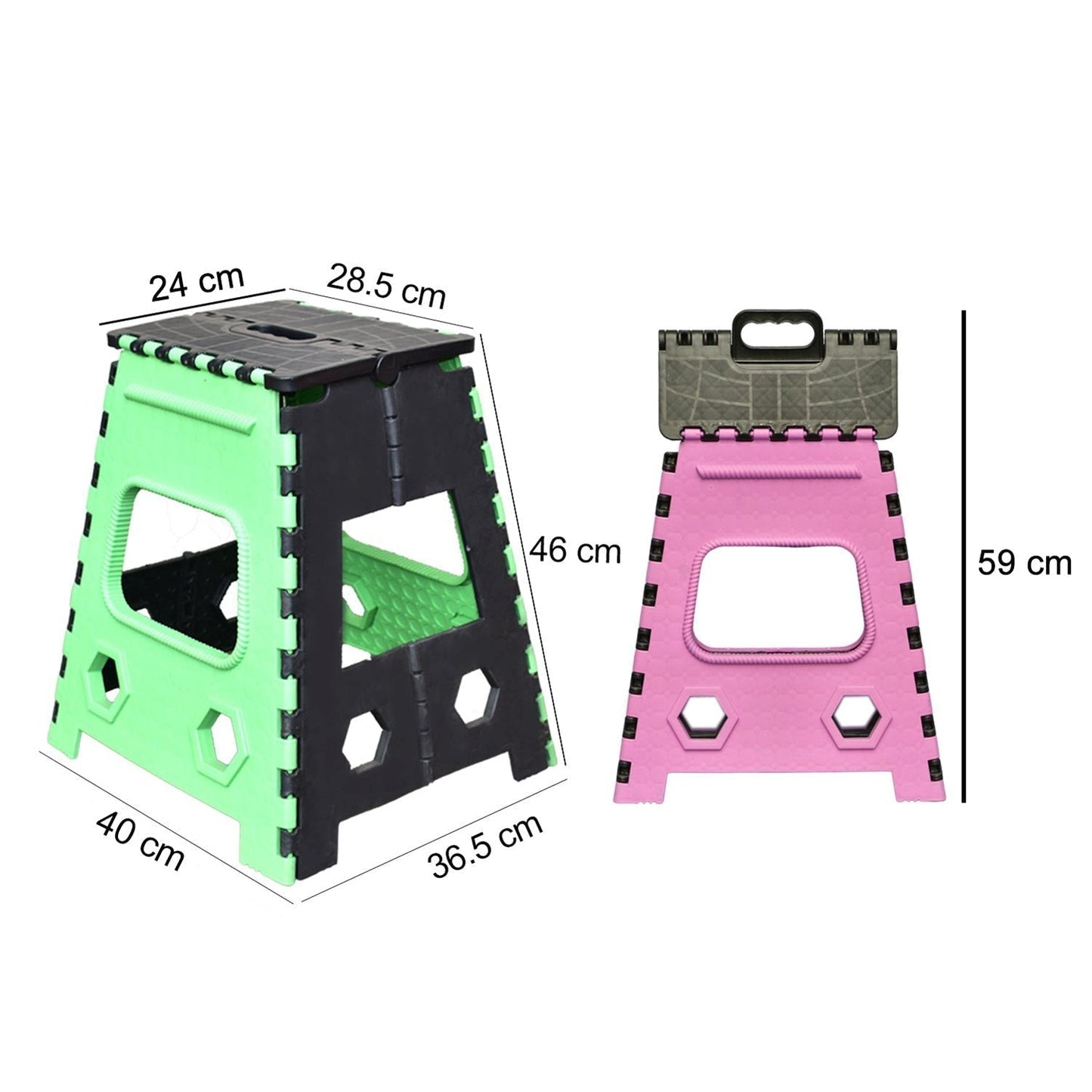 1pc 18inch Folding Stool Adults and Kids, Also For Kitchen Stepping With (Brown Box)