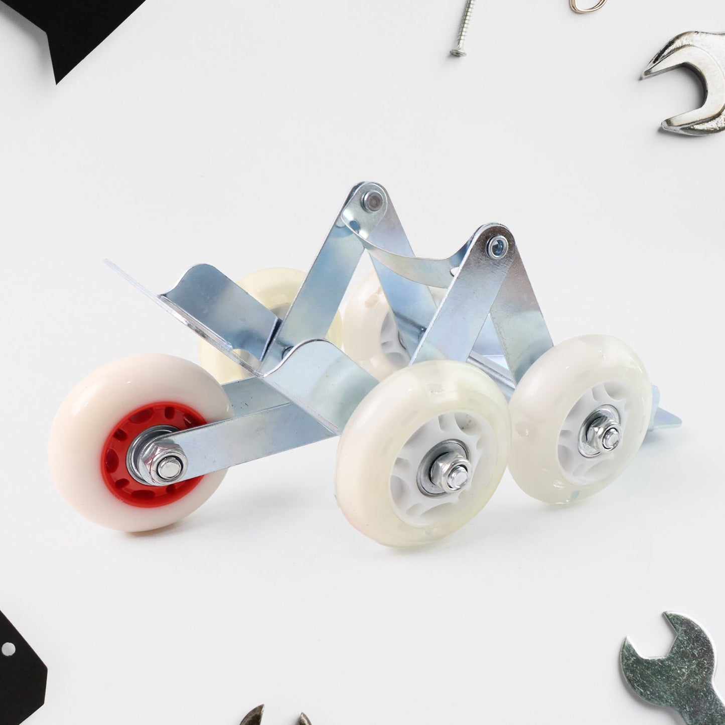 Heavy-Duty Motorcycle Front Wheel Parking Roller Stand (1 Pc)