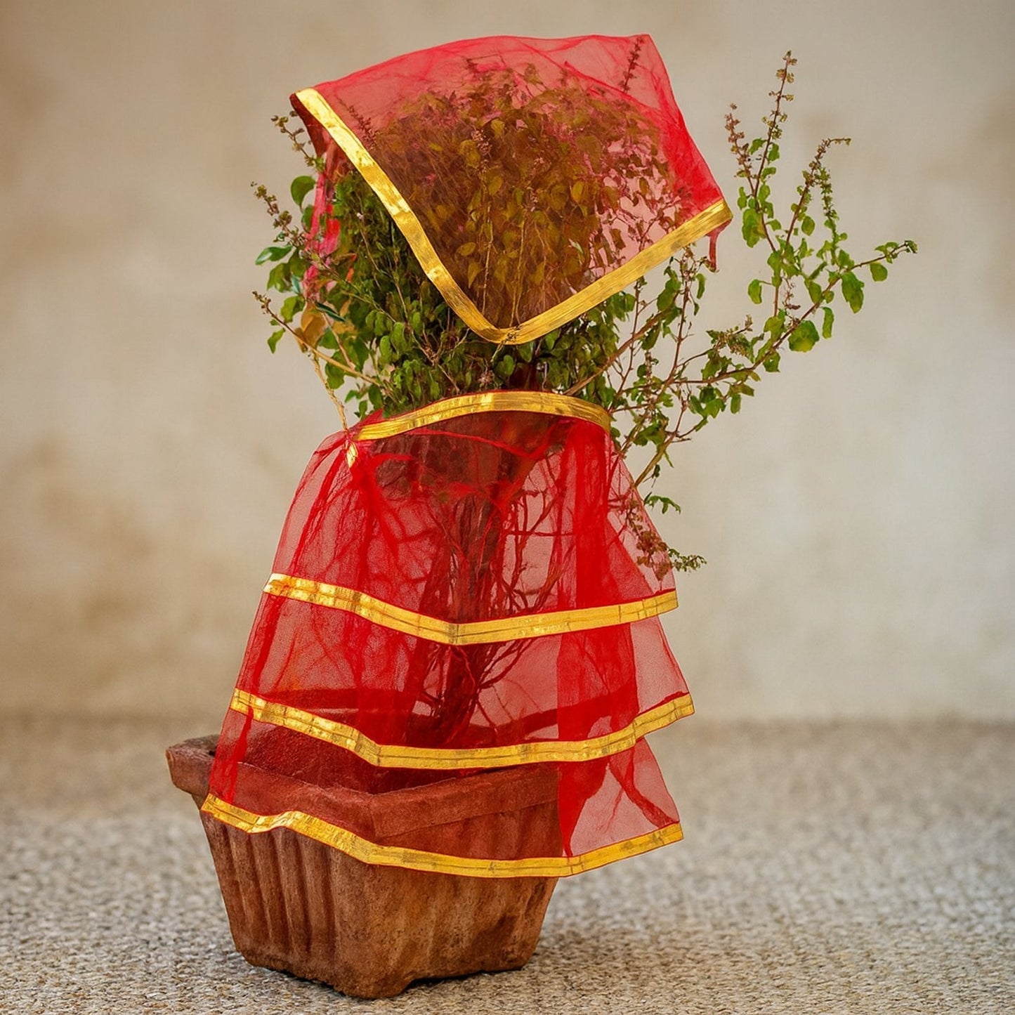 Premium Tulsi Vastra Pooja Cloth – 2-Piece Set
