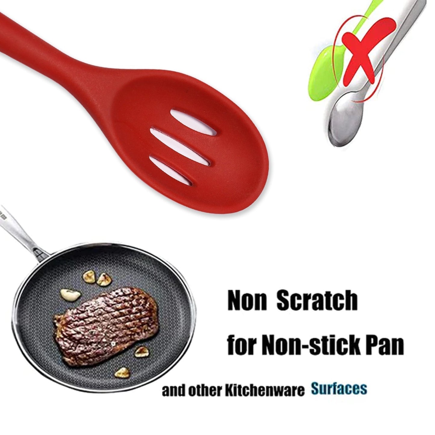 SILICON NON-STICK HEAT RESISTANT KITCHEN TURNER PREMIUM TURNER ( 1PC )