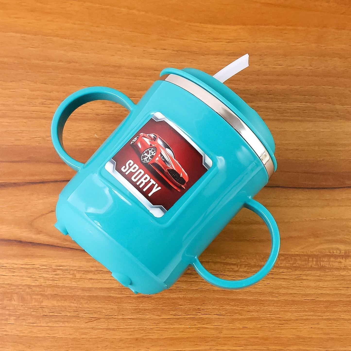 Supermom Kids Sporty Sipper Mug with Straw and Dual Handles Approx 300ml (1 Pc)