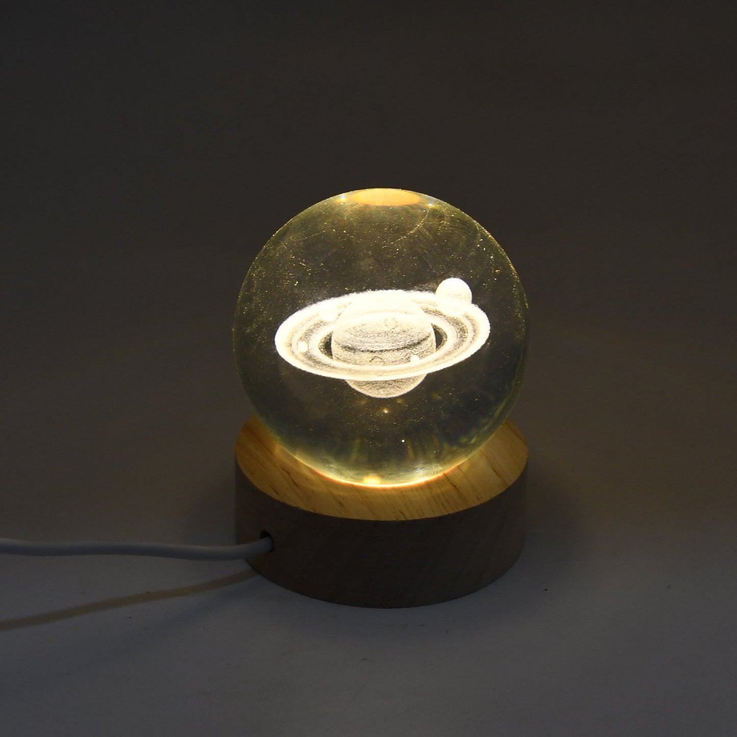Astronaut 3D Crystal Ball lamps With Wood Base (1 Pc)
