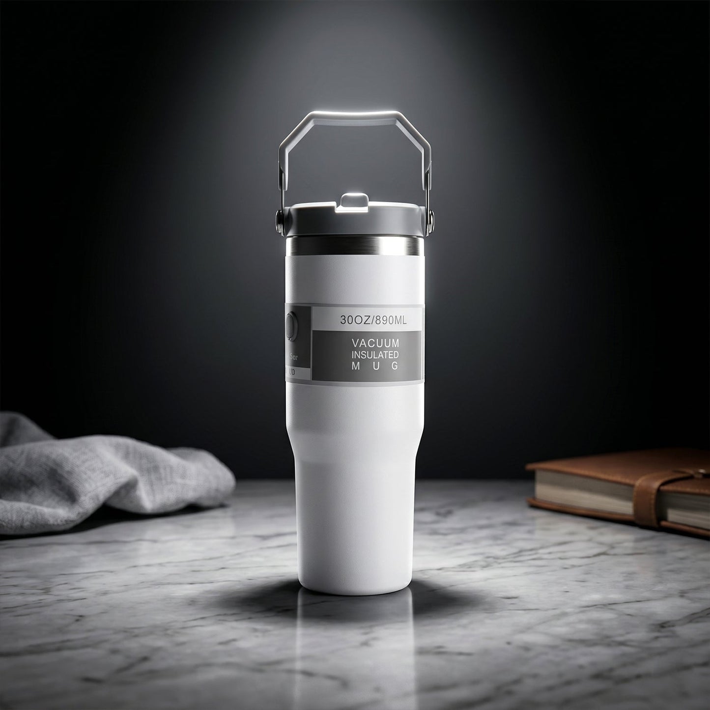 Premium Vacuum Insulated Stainless Steel Tumbler Mug (1 Pc, 890 ML)