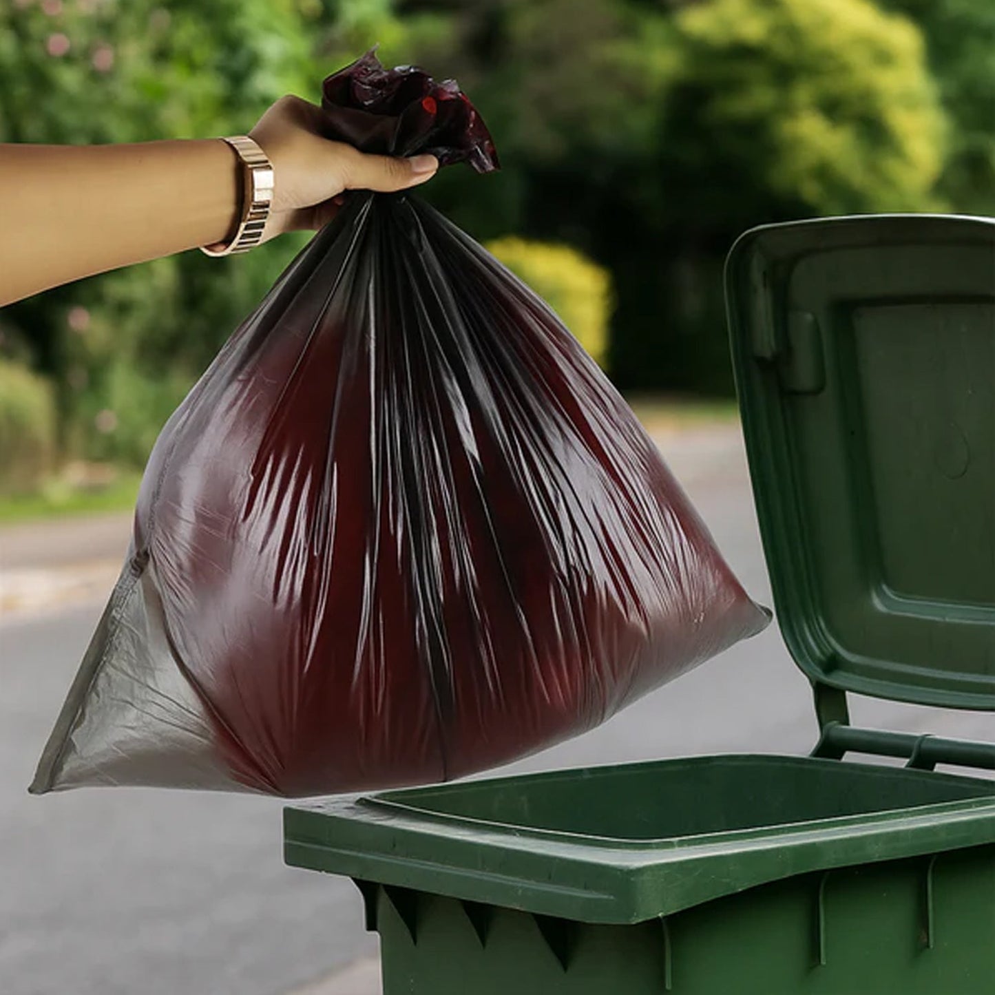 Heavy Duty Garbage Bags Roll (1 Roll, 30 Bag, 45x55 Cm)