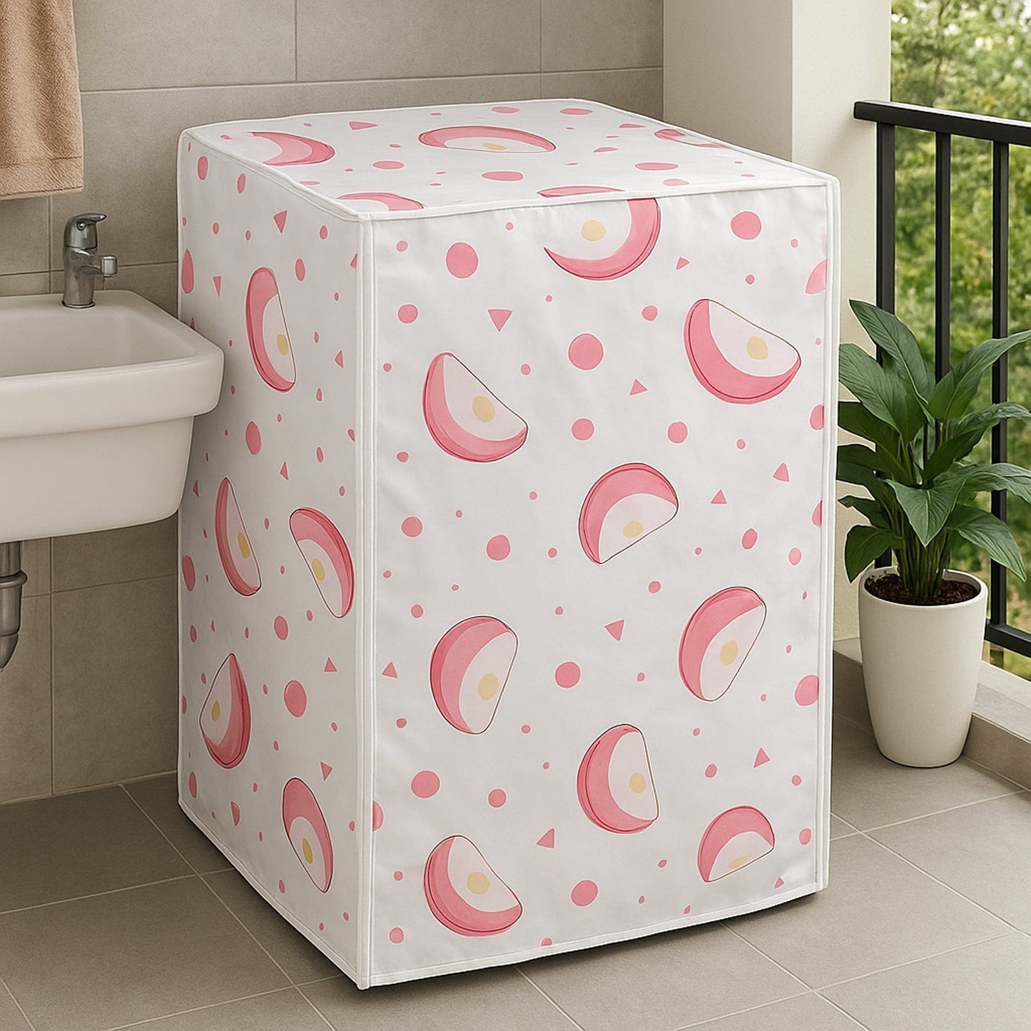 Waterproof Washing Machine Cover 58x62x85 cm (1 Pc / Mix Design)