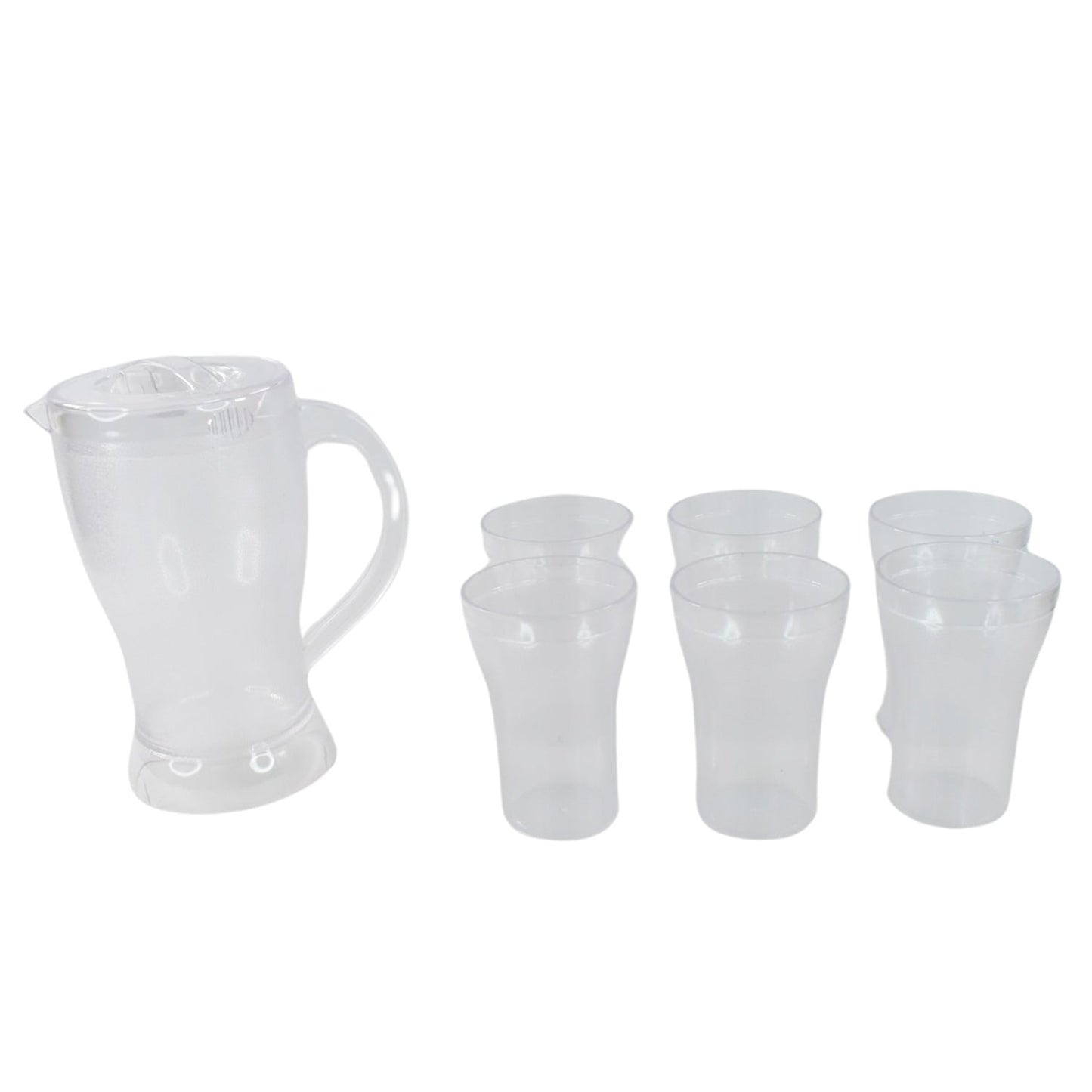 Apex Unbreakable Lemon Jug Set with 6 Glasses – 1200ML Jug + 300ML Glasses Approx