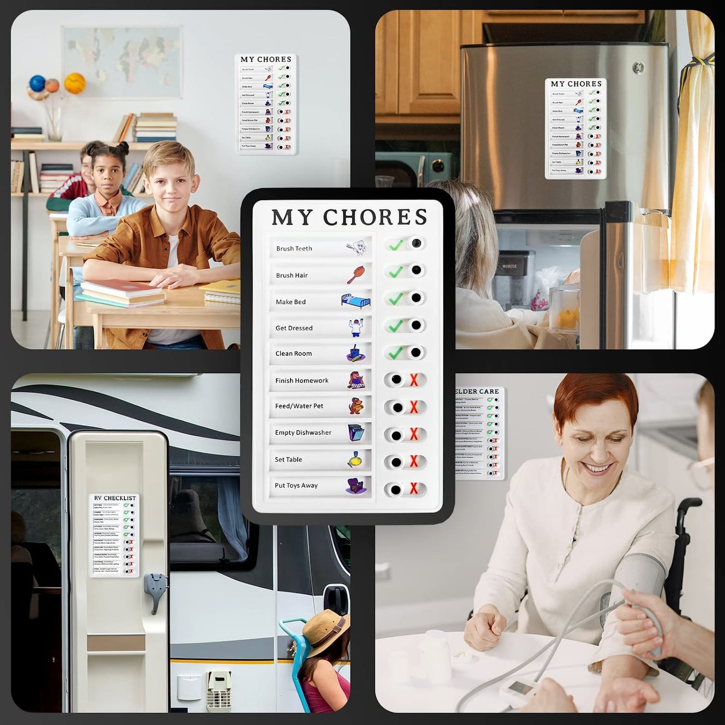Management Planning Memo Boards Reminding Time (Size :- 20x12Cm / (Mix Color)