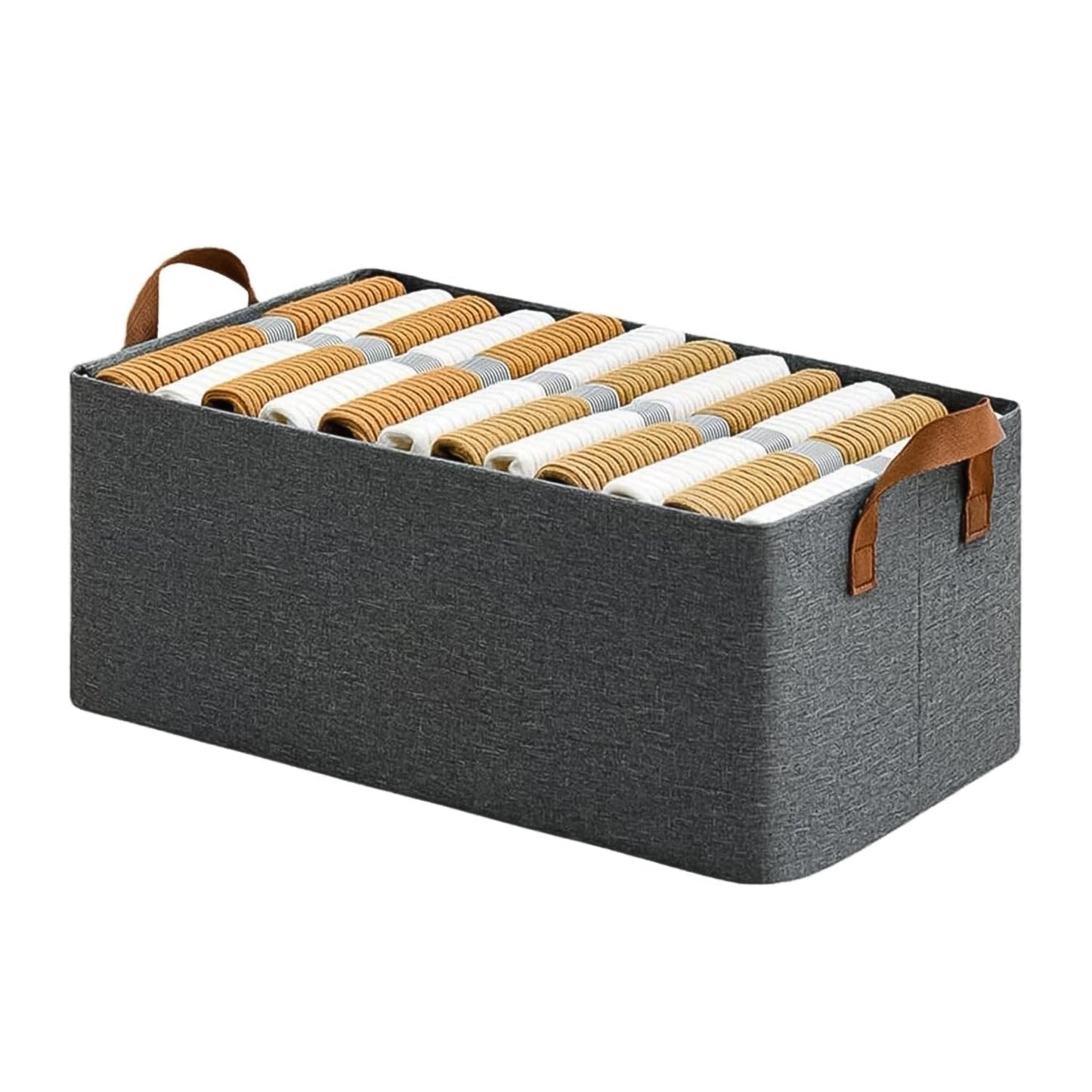 Foldable Cloth Storage Organizer Bag With Handles (46x27Cm\1Pc)