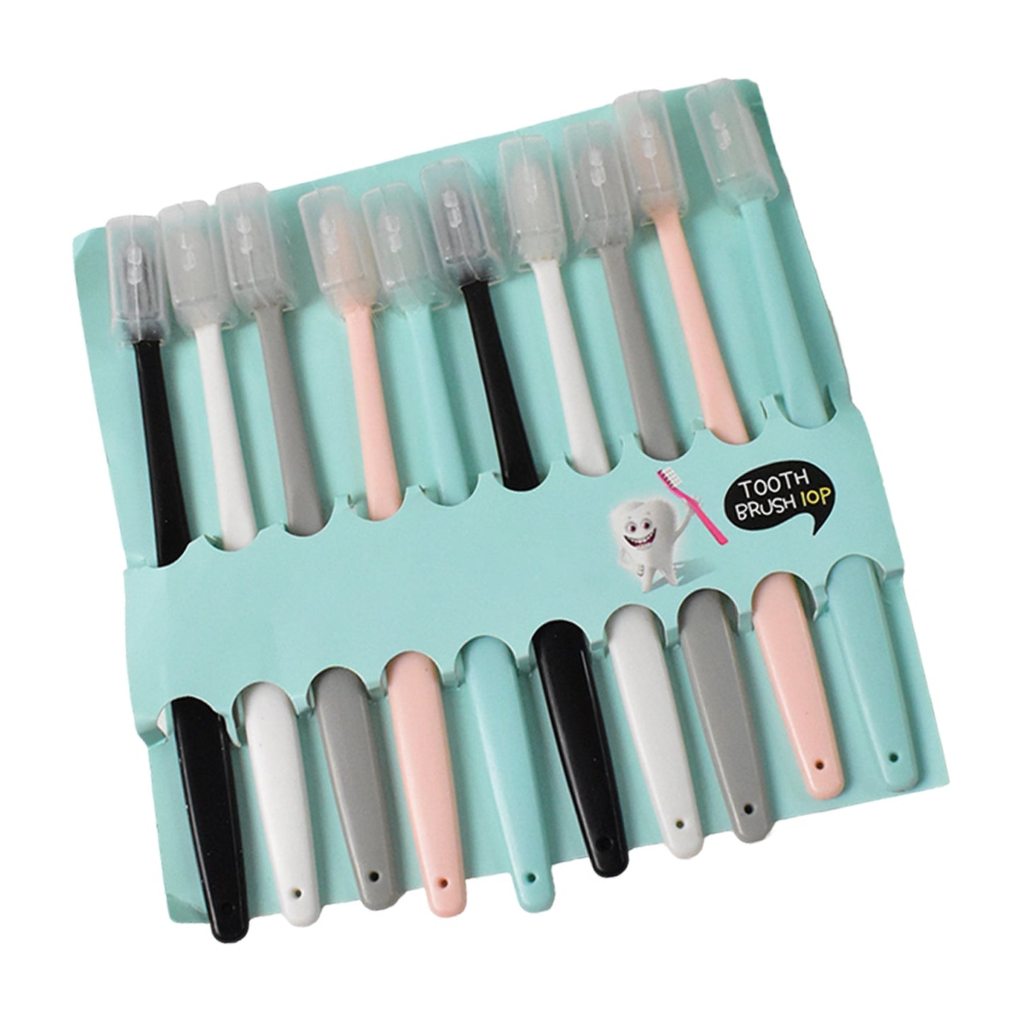 Kids Adults Ultra Soft-bristled Toothbrush With Cover (10 Pcs Set)