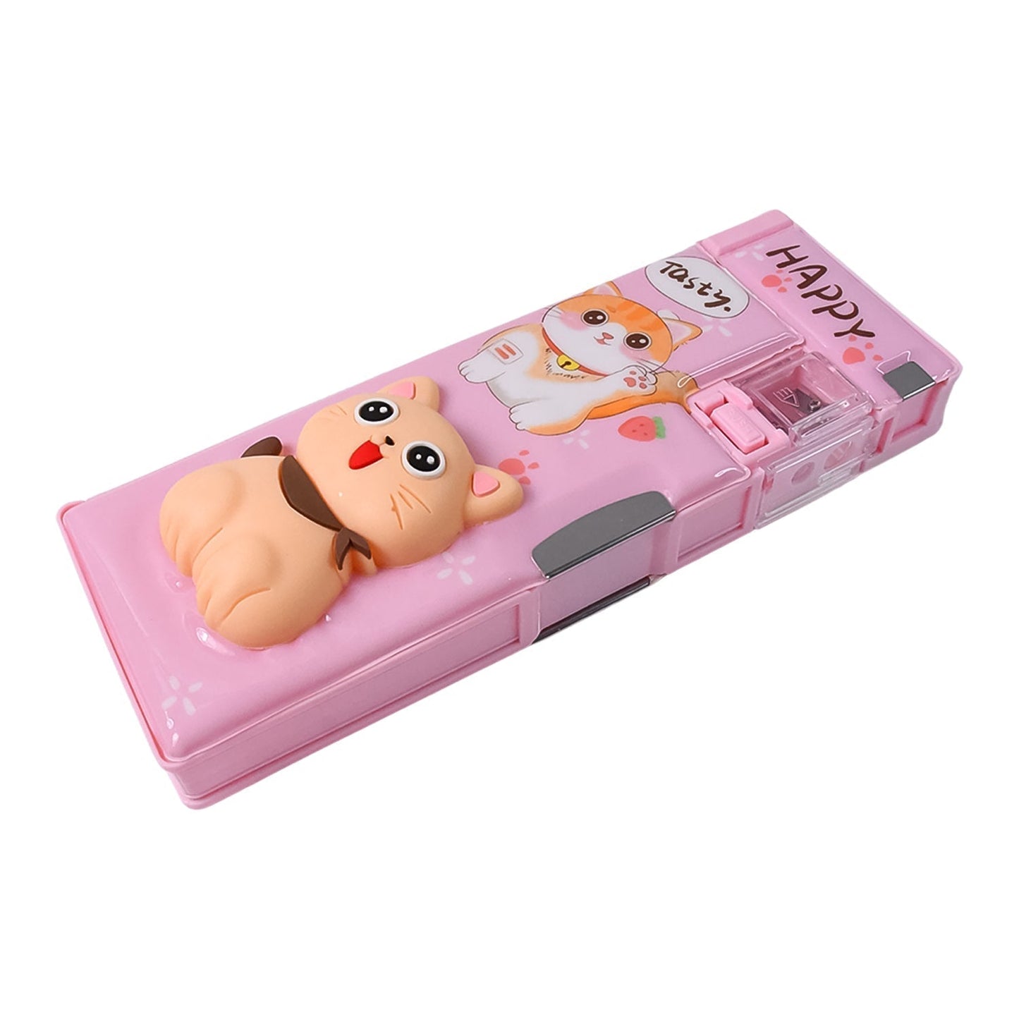Magnetic Pencil Case / Compass Box With Sharpener (1 Pc)