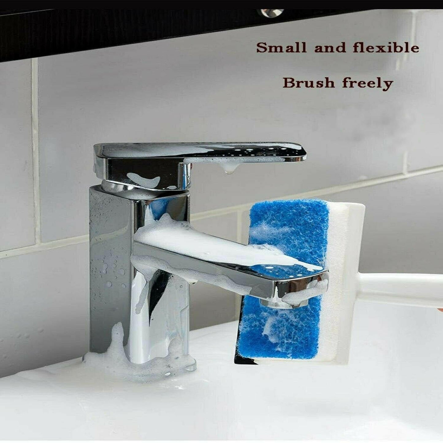 2-in-1 Glass Wiper & Brush – Double-Sided Cleaner for Mirrors, Tiles & Windows
