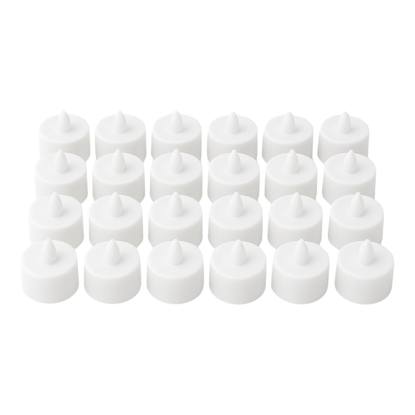 Flameless LED Tealights, Smokeless Plastic Decorative Candles - Led Tea Light Candle For Home Decoration (Pack Of 24)
