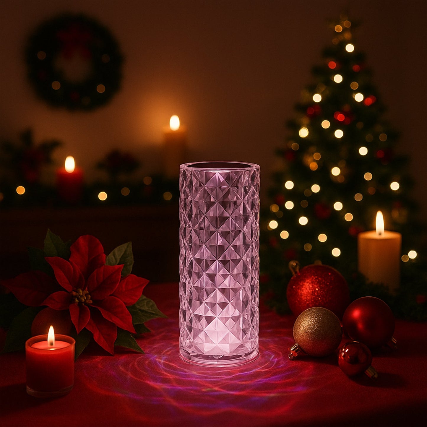 Crystal LED Touch Table Lamp with Remote Control