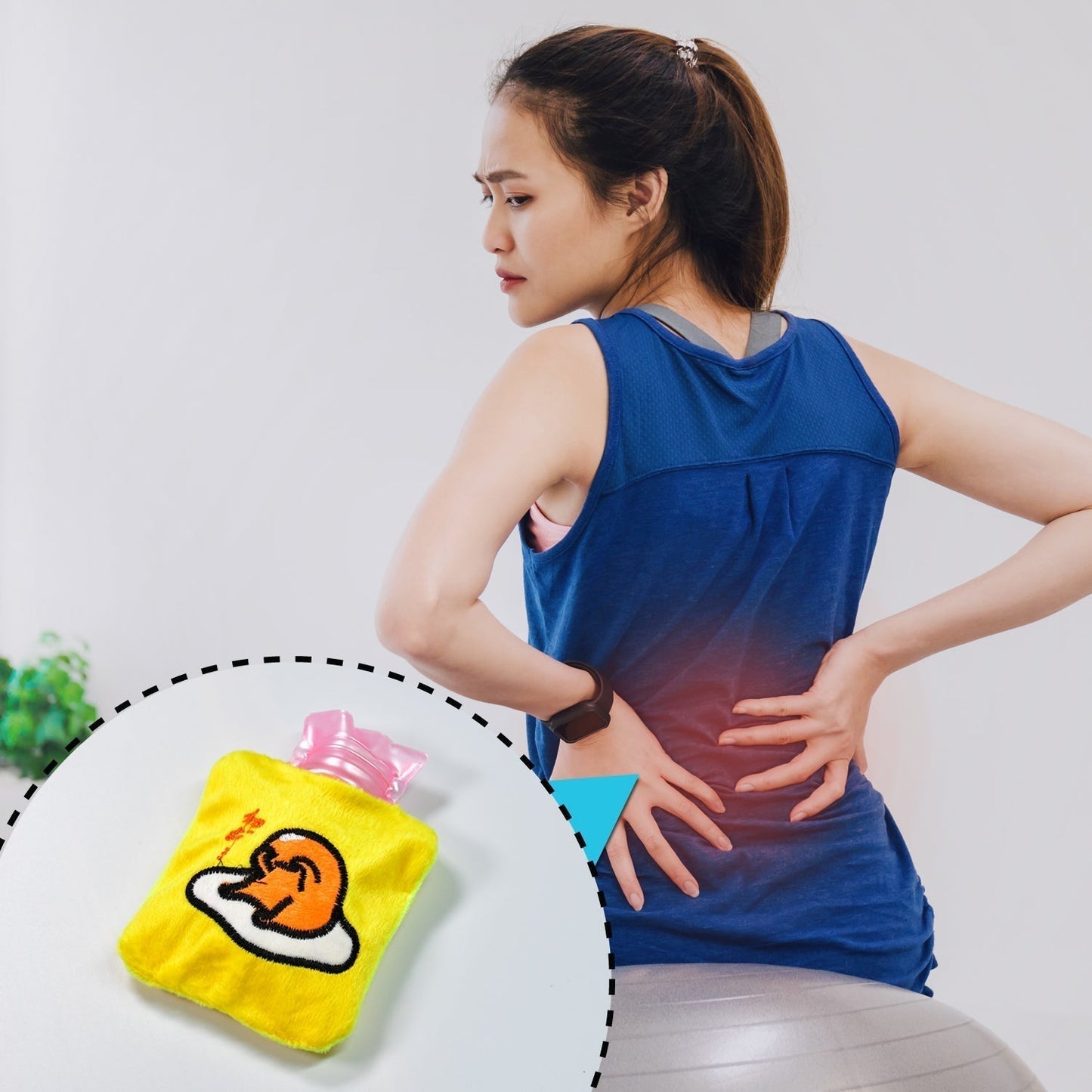 Yellow Duck Head Hot Water Bag for Pain Relief & Warmth (Cover, Small)