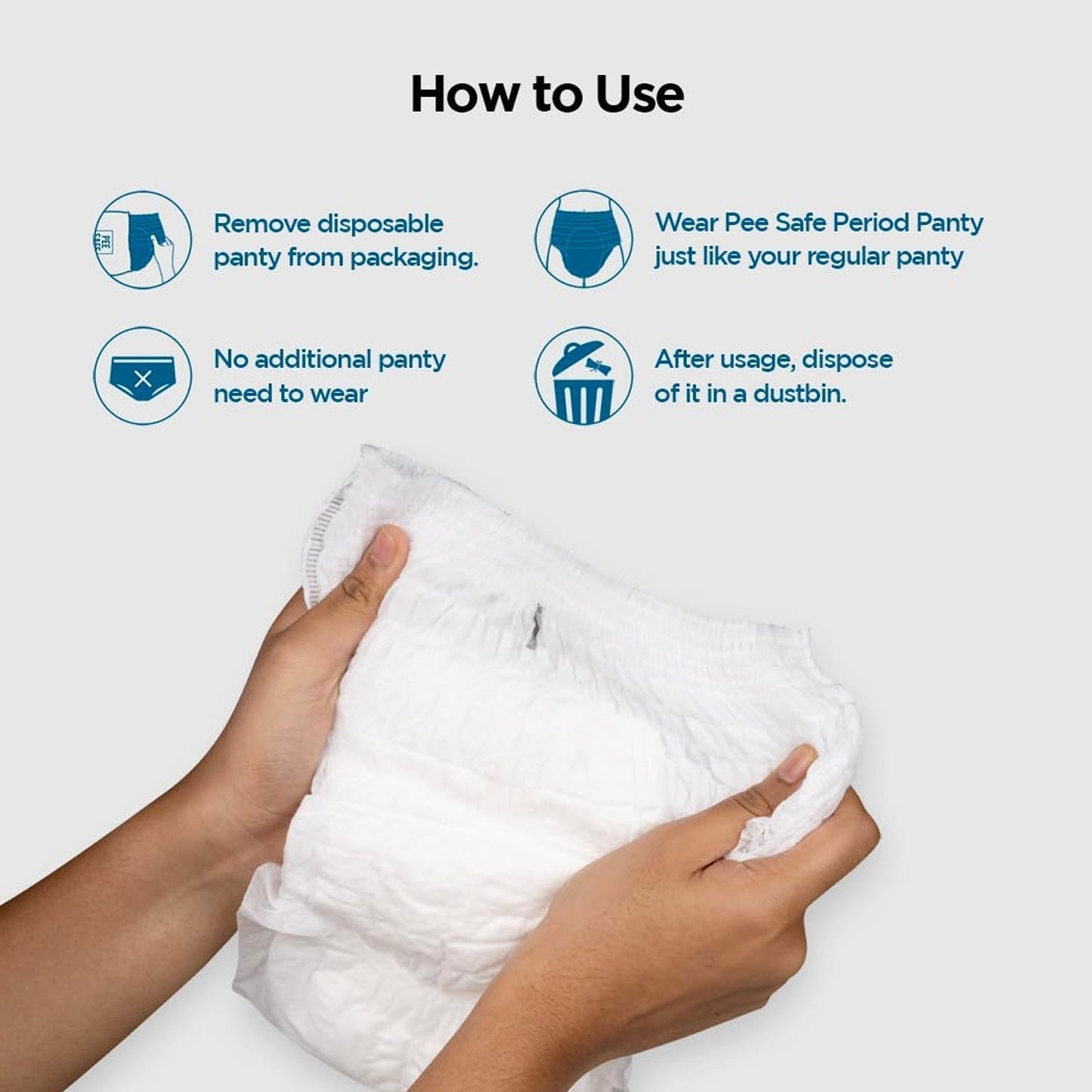 Women’s Emergency Travel Kit with Seamless Underwear Pantyliner 10 Pcs