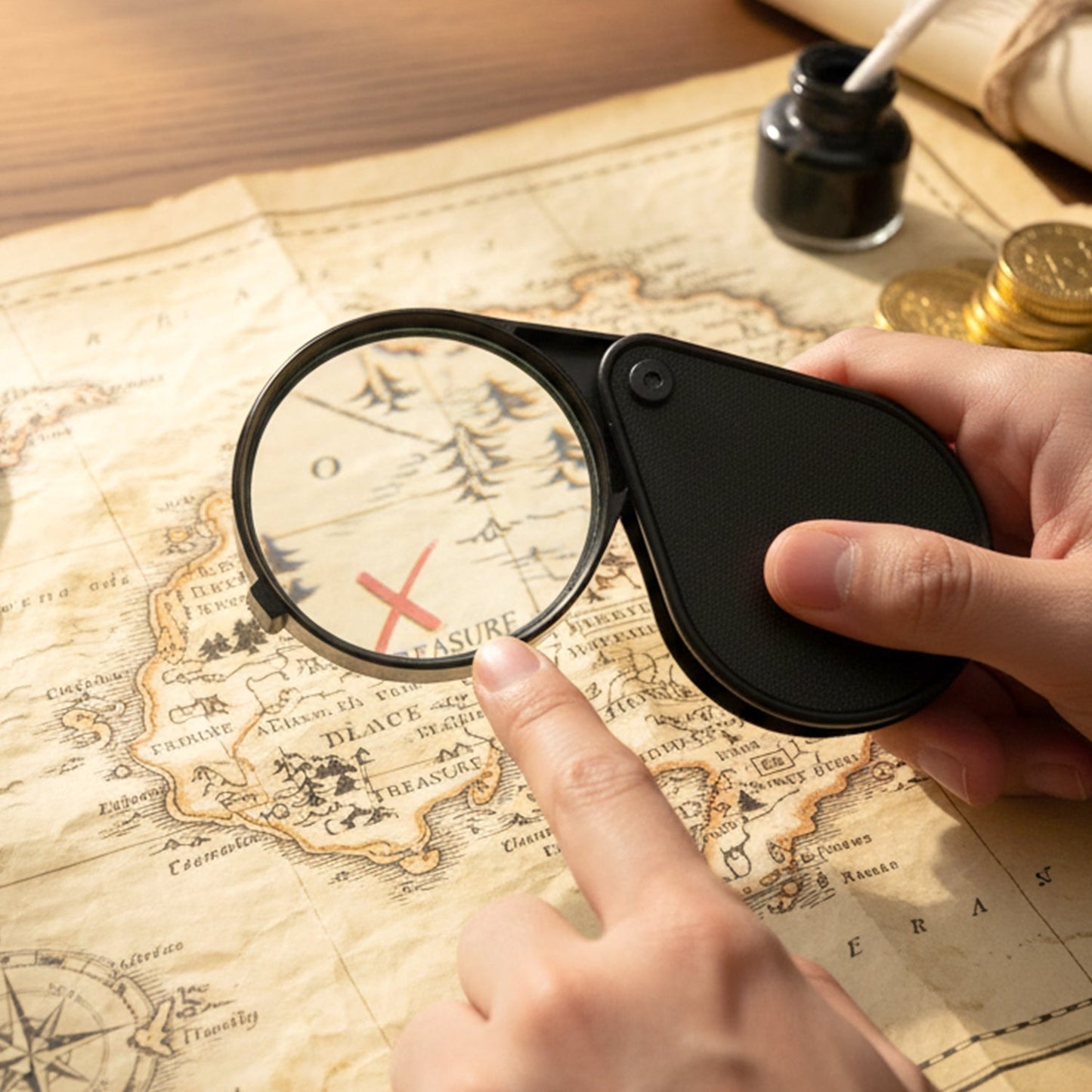 Portable Handheld Magnifying Glass (1 Pc)