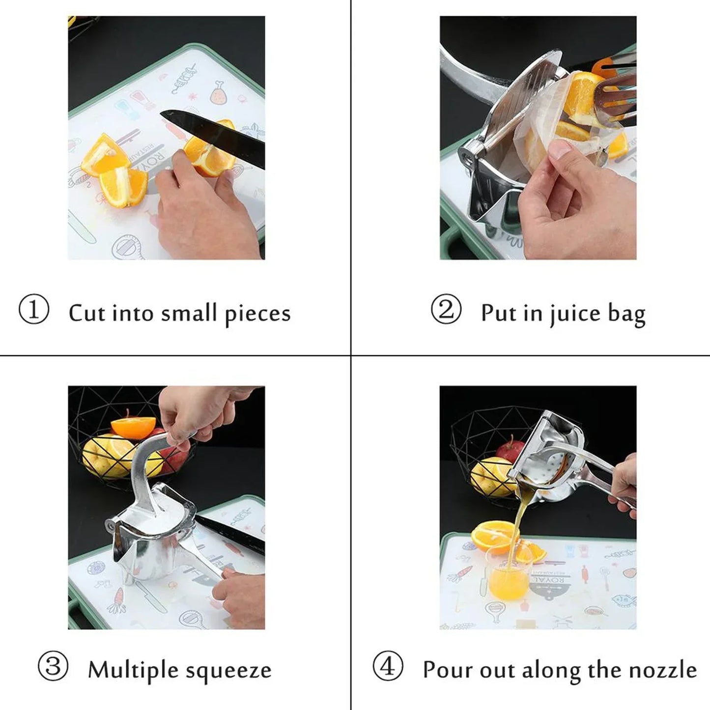 MANUAL ALUMINIUM METAL FRUIT PRESS JUICER ( BROWN BOX )